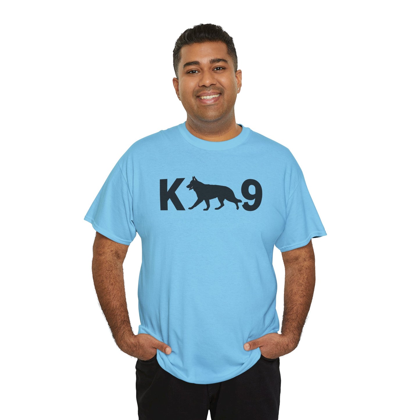 Black German Shepherd K9 Unisex Heavy Cotton Tee - Perfect for Dog Lovers, Pet Owners