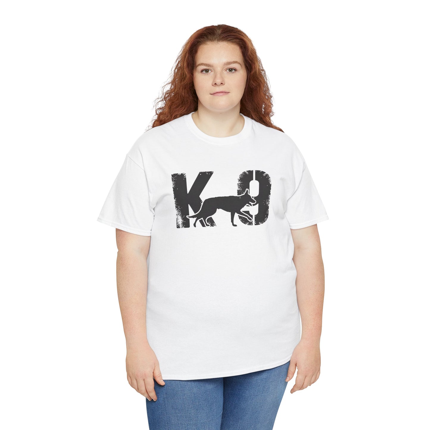 K-9 Dog Lover's Unisex Heavy Cotton Tee | T-Shirt for K-9 Handler | Dog Between K and 9 Design
