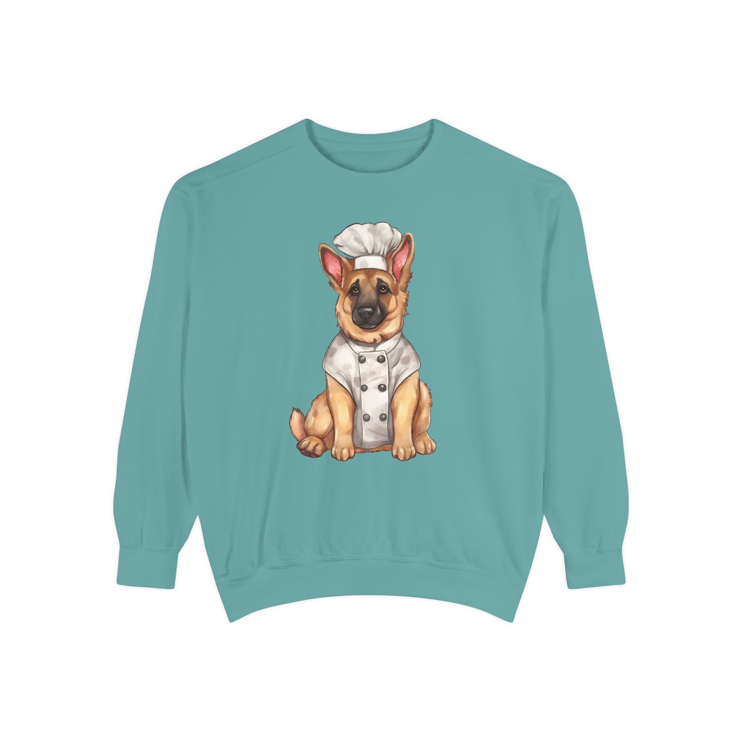 Chef German Shepherd Unisex Garment-Dyed Sweatshirt - Cute Dog Lover Gift