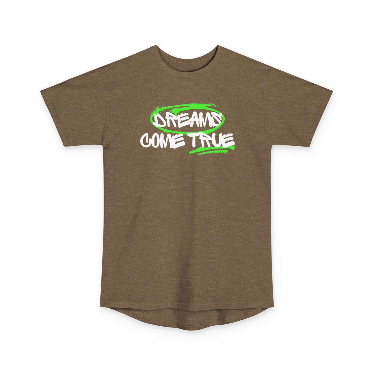 Dreams Come True Unisex Long Body Urban Tee - Relaxed Fit Graphic Tee for Casual Wear, Streetwear, Gift for Dreamers, Motivational