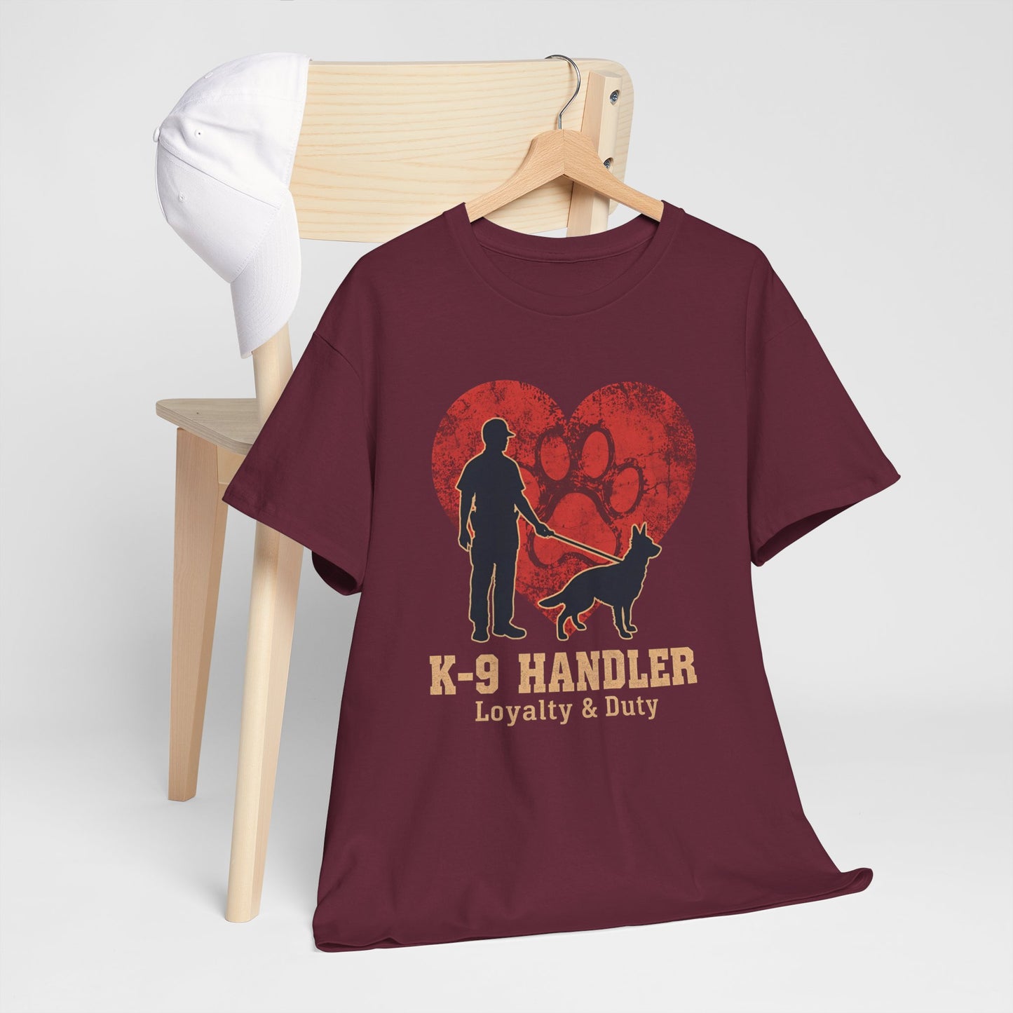K-9 Handler Heart Tee - Loyalty & Duty, Dog Lover Gift, Pet Owner Apparel