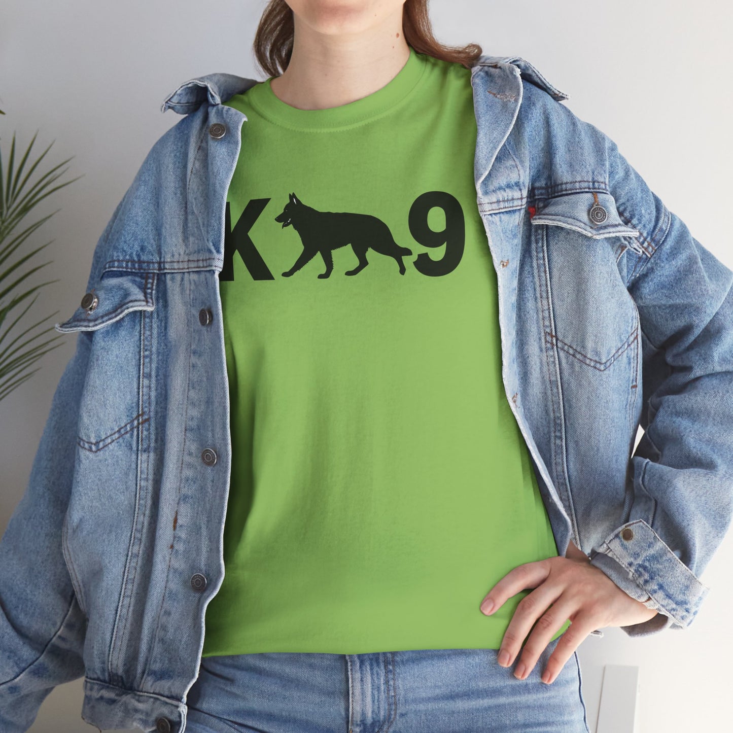 Black German Shepherd K9 Unisex Heavy Cotton Tee - Perfect for Dog Lovers, Pet Owners