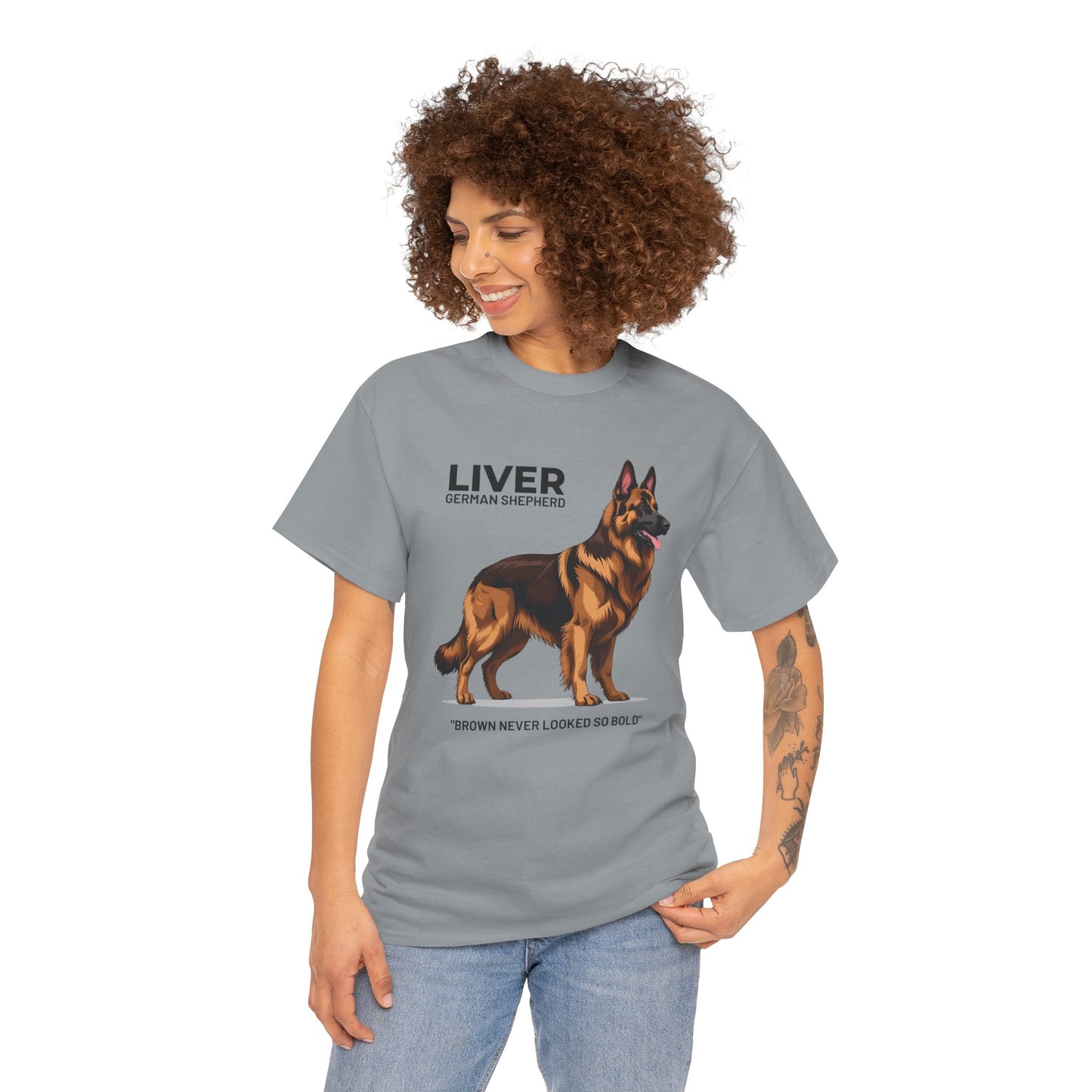 Liver German Shepherd Lover Tee - Brown Never Looked So Bold | Dog Owner Gift, Pet Parent Shirt, Animal Lover Apparel