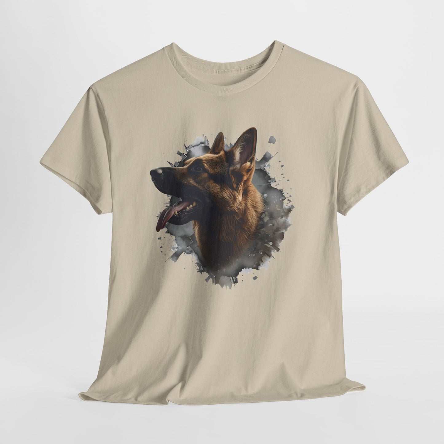 German Shepherd Lover Tee With 3D Design, Unisex Cotton Shirt, Dog T-Shirt, Pet Lovers Gift, Animal Enthusiast Apparel
