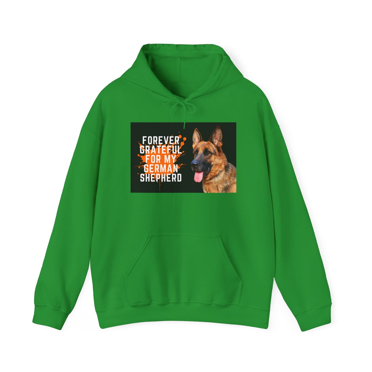 Unisex Dog Lover Hoodie With a German Shepherd and Quote Forever Grateful for My German Shepherd