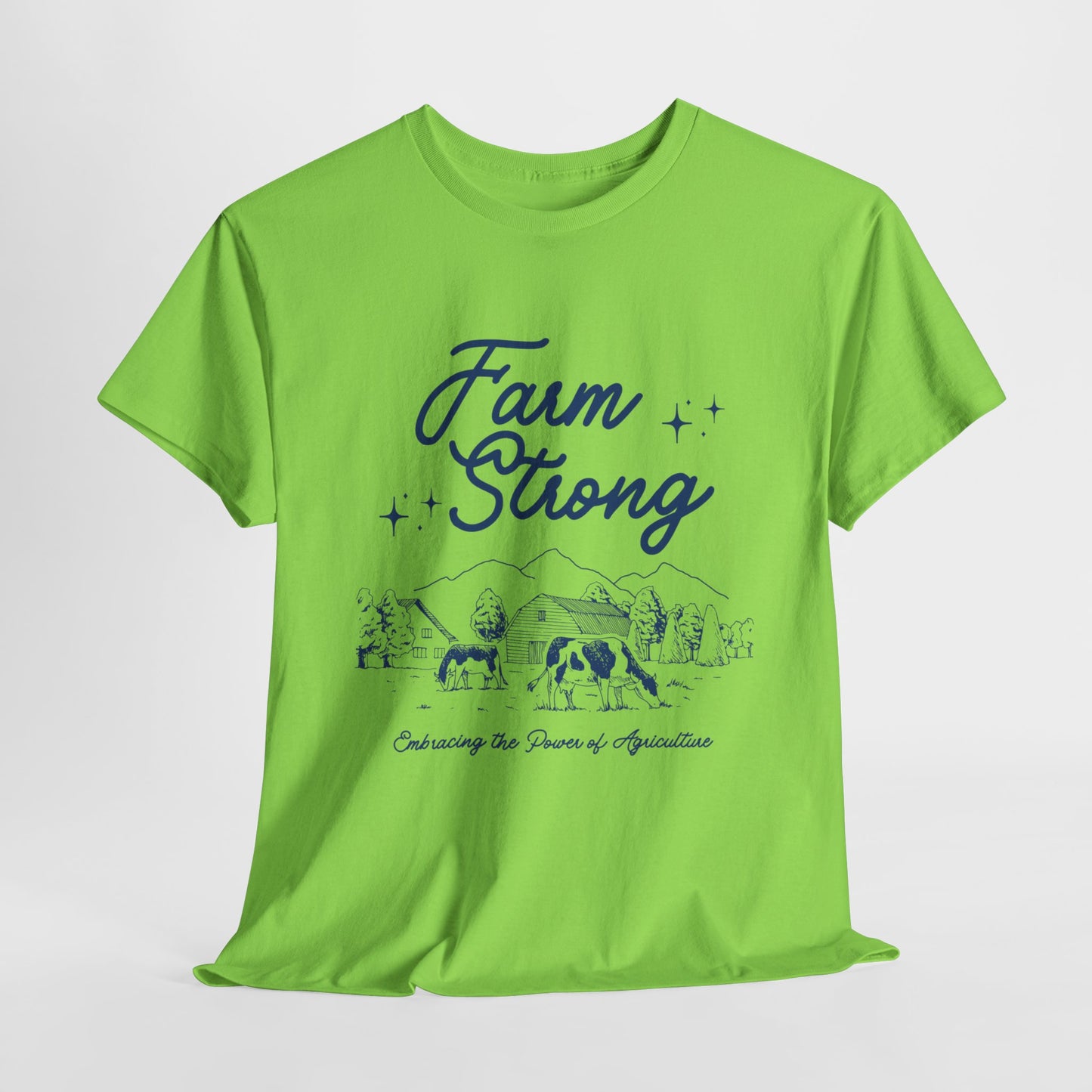 Farm Strong Unisex Cotton Tee - Embracing the Power of Agriculture, Motivational Shirt, Inspirational Tee