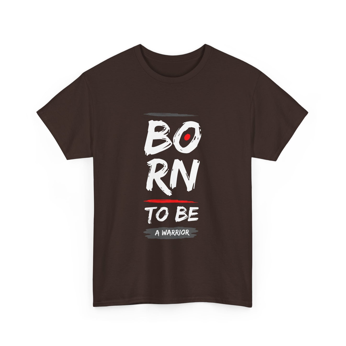Born to Be a Warrior Unisex Heavy Cotton Tee, Inspirational Shirt for Veterans, Motivational Gift, Fitness Apparel, Casual Wear