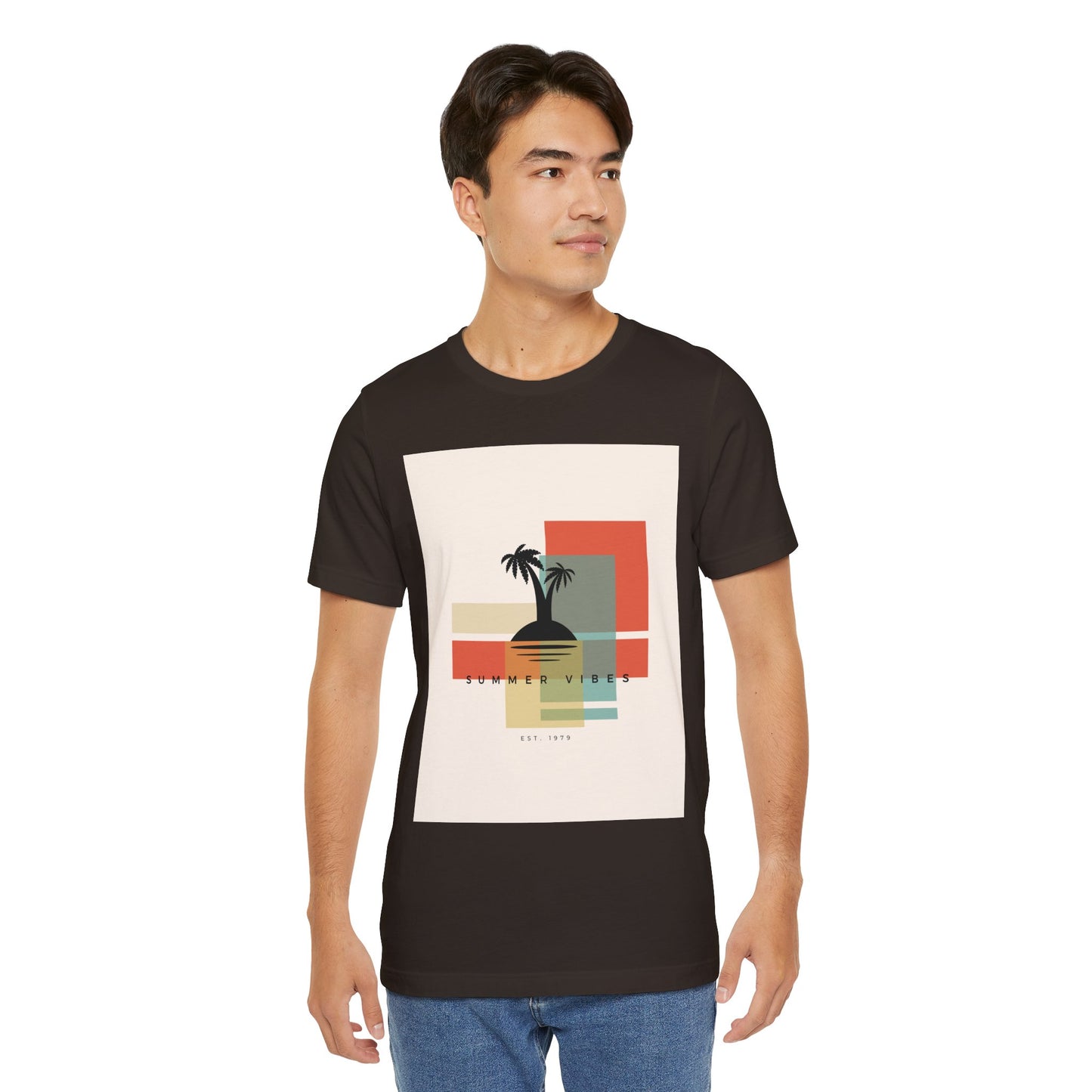 Tropical Sunset Tee, Summer Vibes Shirt, Vacation Outfit, Unisex Graphic Tee, Gift for Beach Lovers, Casual Wear