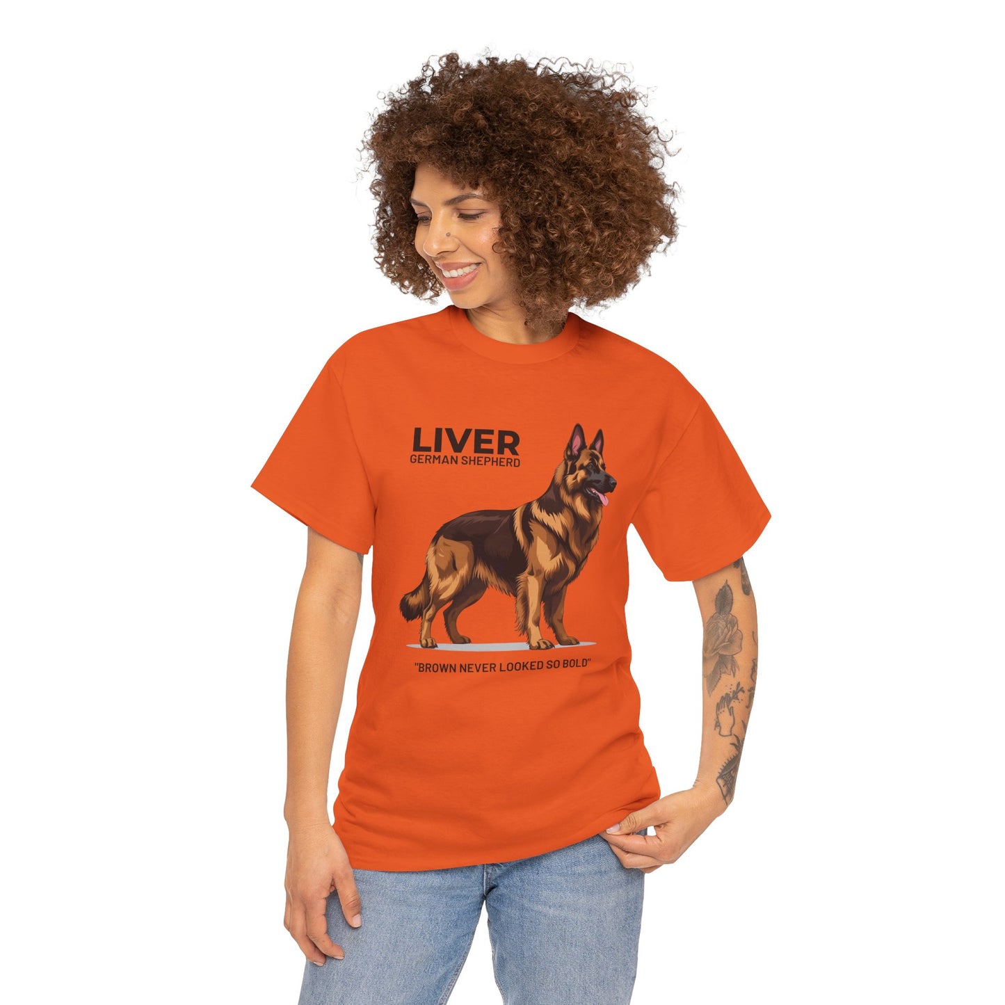 Liver German Shepherd Lover Tee - Brown Never Looked So Bold | Dog Owner Gift, Pet Parent Shirt, Animal Lover Apparel