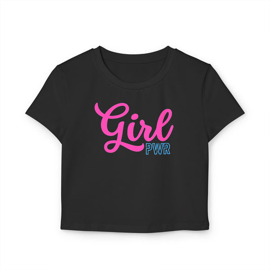 Empowered Girl Baby Tee - Stylish Women's Crop Top, Feminist Fashion, Gift for Her, Casual Outfit, Summer Wear, Birthday Gift