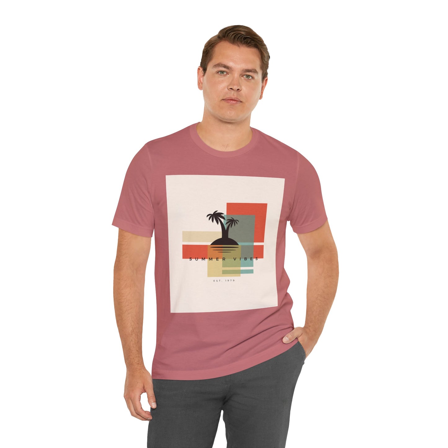 Tropical Sunset Tee, Summer Vibes Shirt, Vacation Outfit, Unisex Graphic Tee, Gift for Beach Lovers, Casual Wear