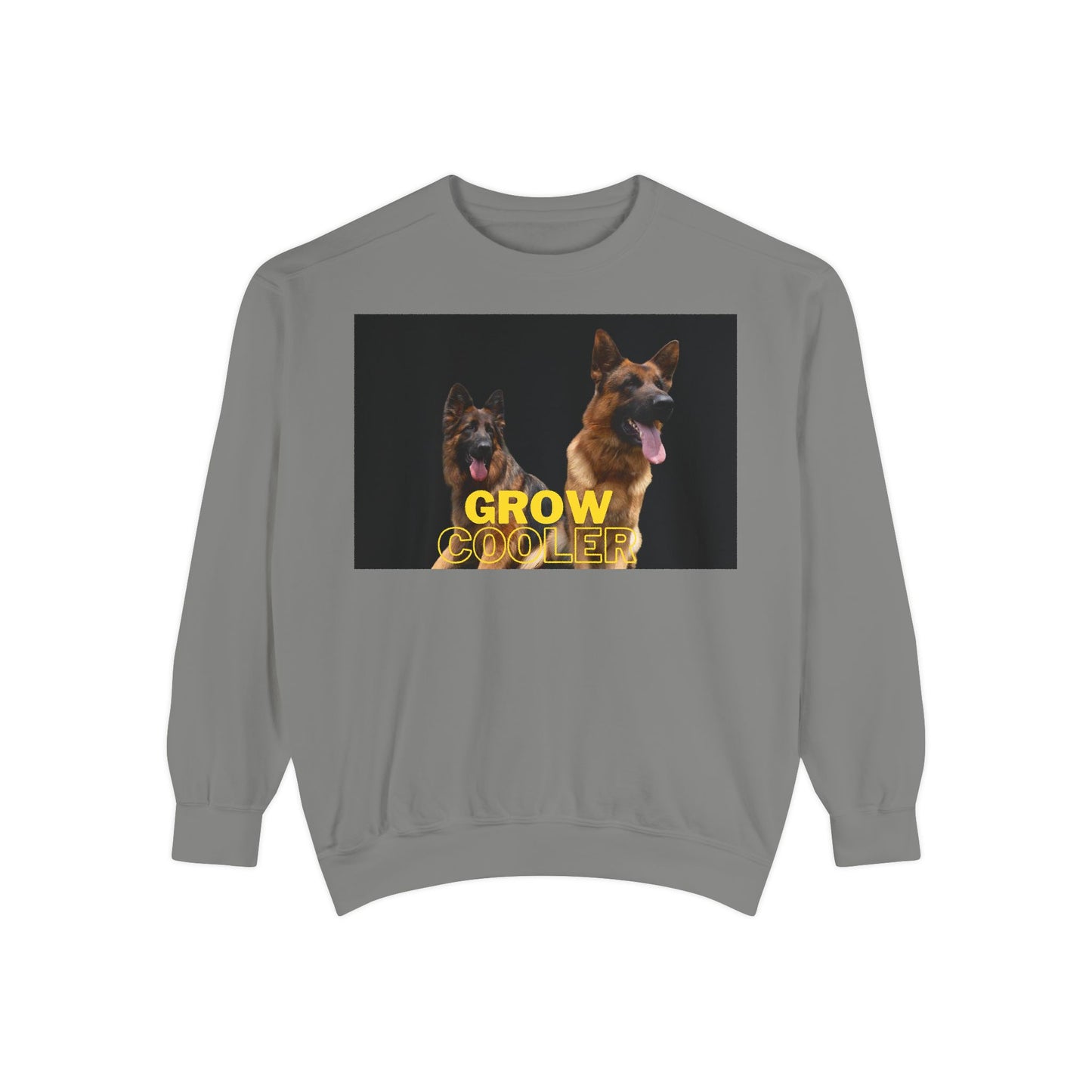 Unisex Dog Lover Sweatshirt With Two German Shepherds and Caption Grow Cooler