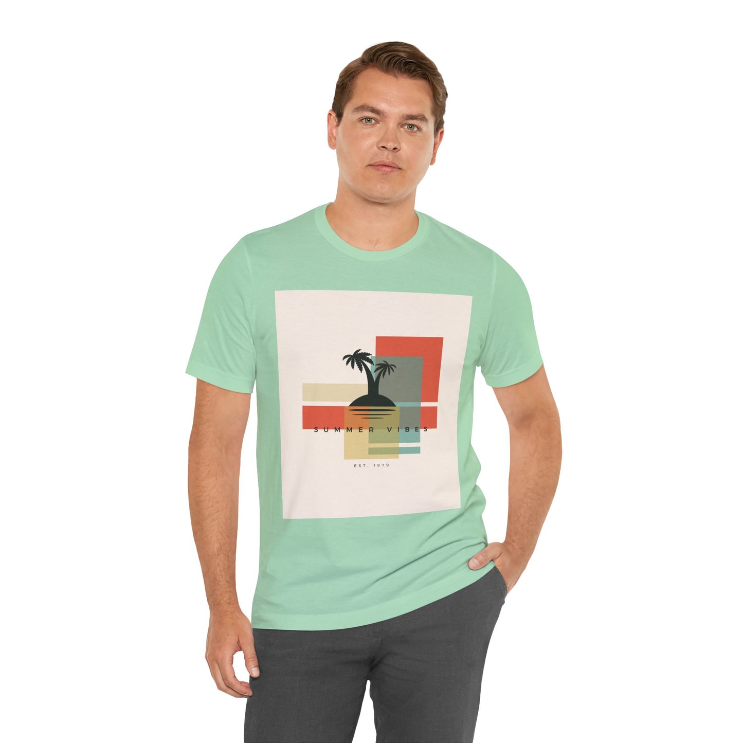 Tropical Sunset Tee, Summer Vibes Shirt, Vacation Outfit, Unisex Graphic Tee, Gift for Beach Lovers, Casual Wear