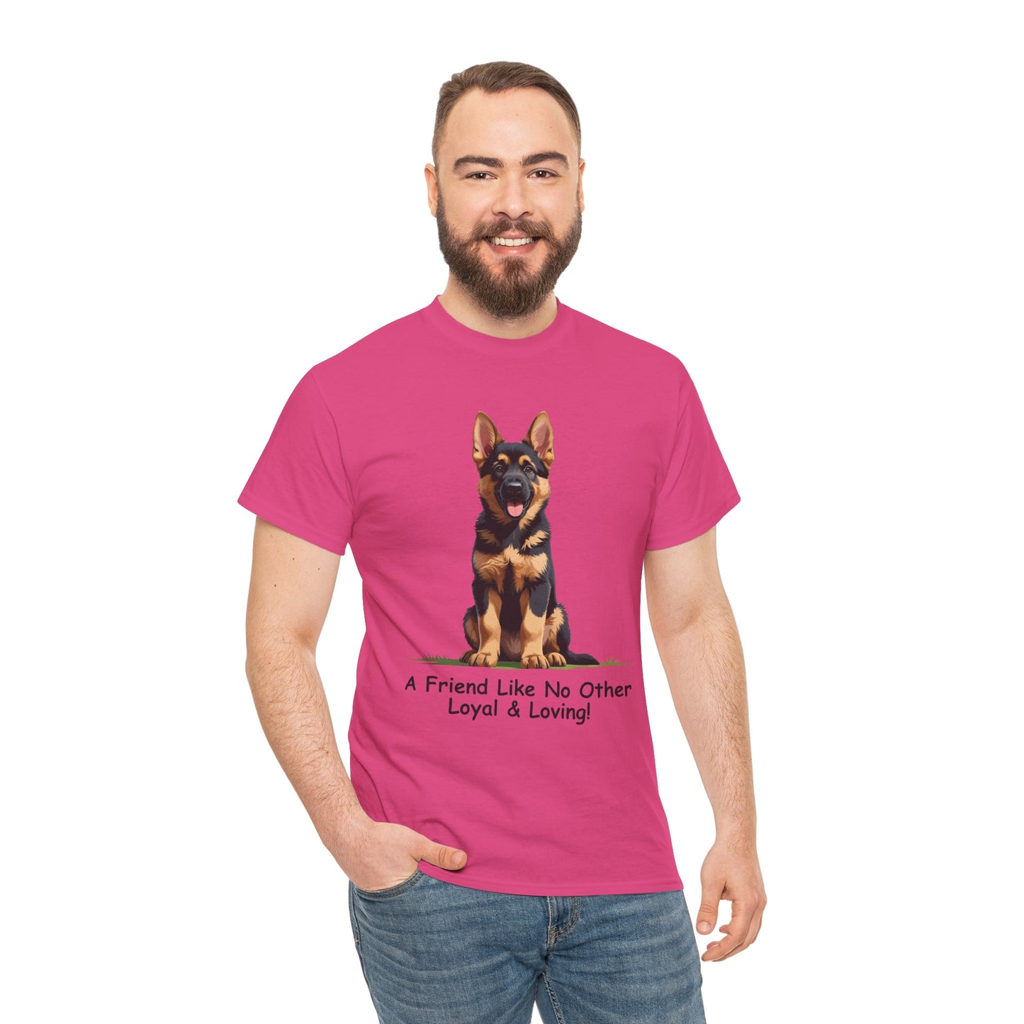 Adorable German Shepherd Puppy Lover Tee: A Friend Like No Other, Dog Owner Gift, Dog Mom Shirt, Gifts for Animal Lovers, Unisex Cotton T-shirt