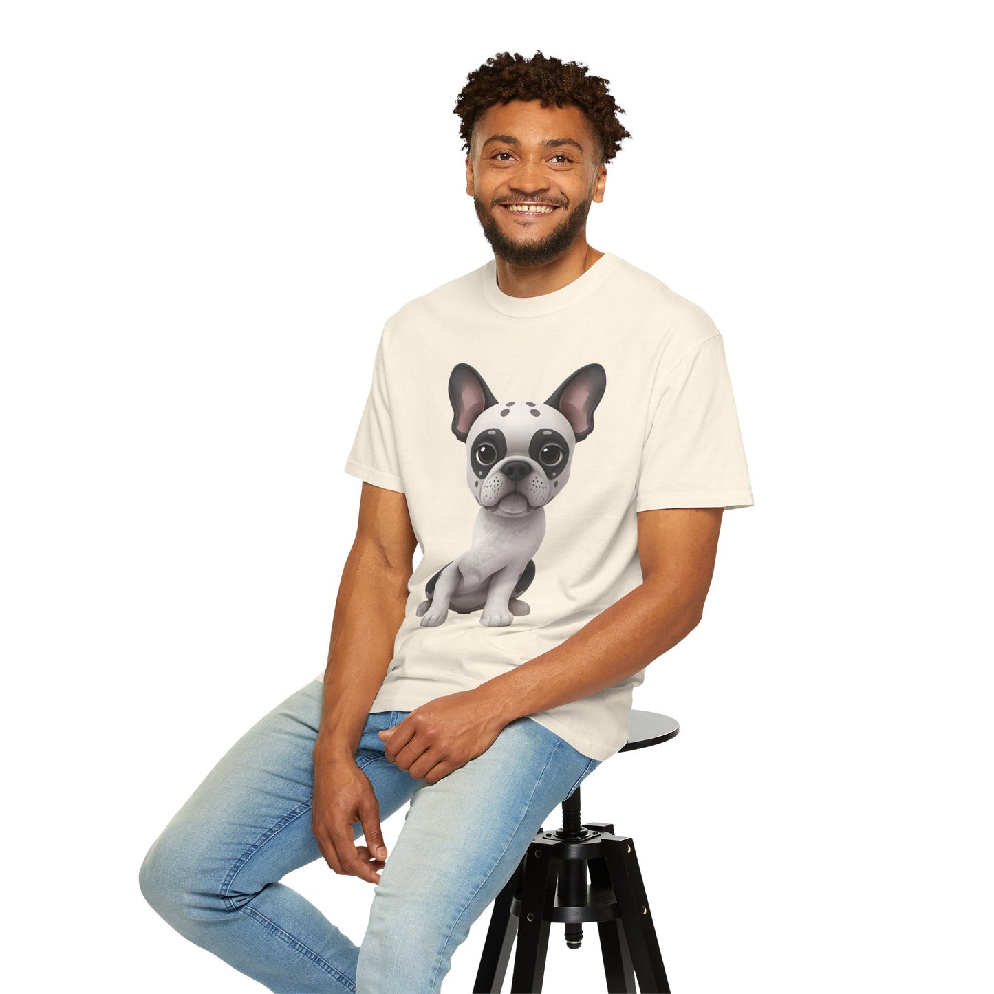 Cute 3D Design French Bulldog Unisex T-shirt, Animal Lover Gift