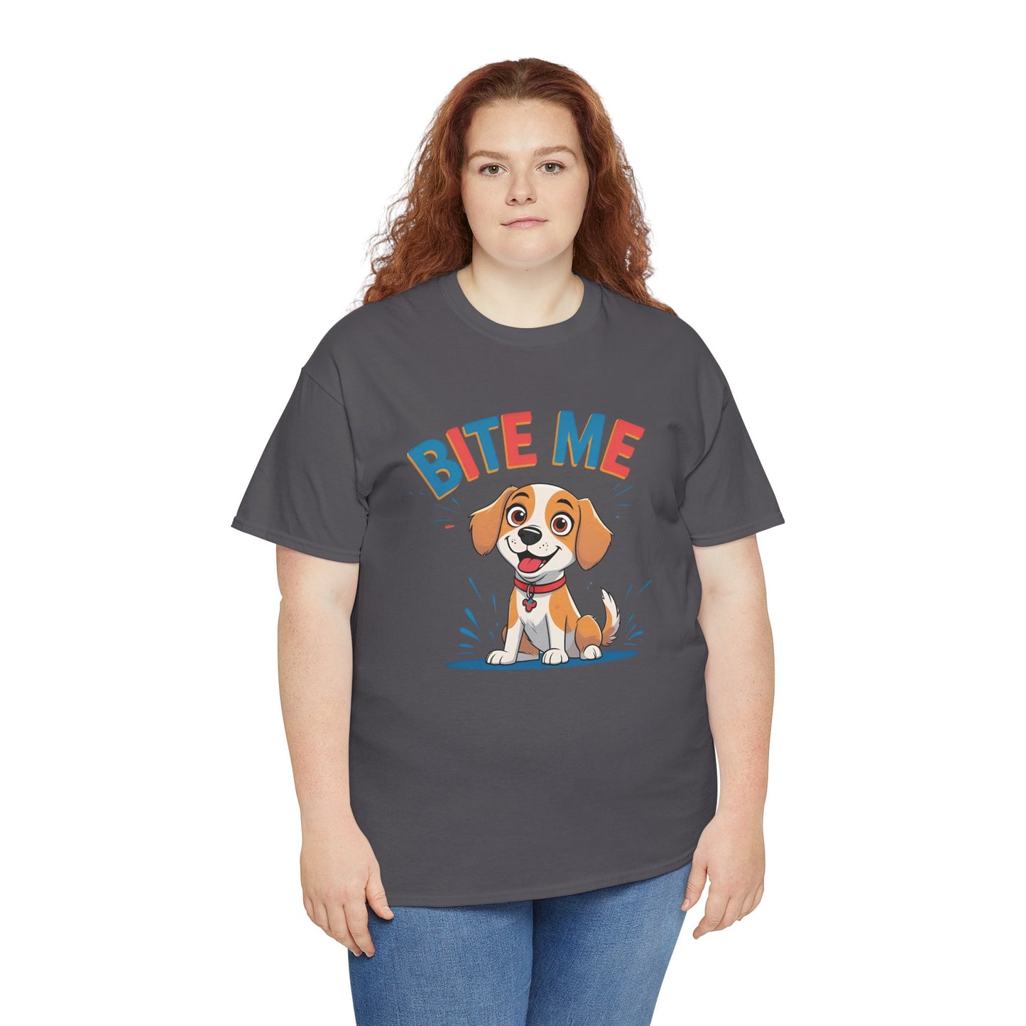 Playful Dog Lover Tee, Bite Me Unisex Cotton T-Shirt for Dog Trainers, Funny Gift for Dog Lovers, Cute Dog Apparel