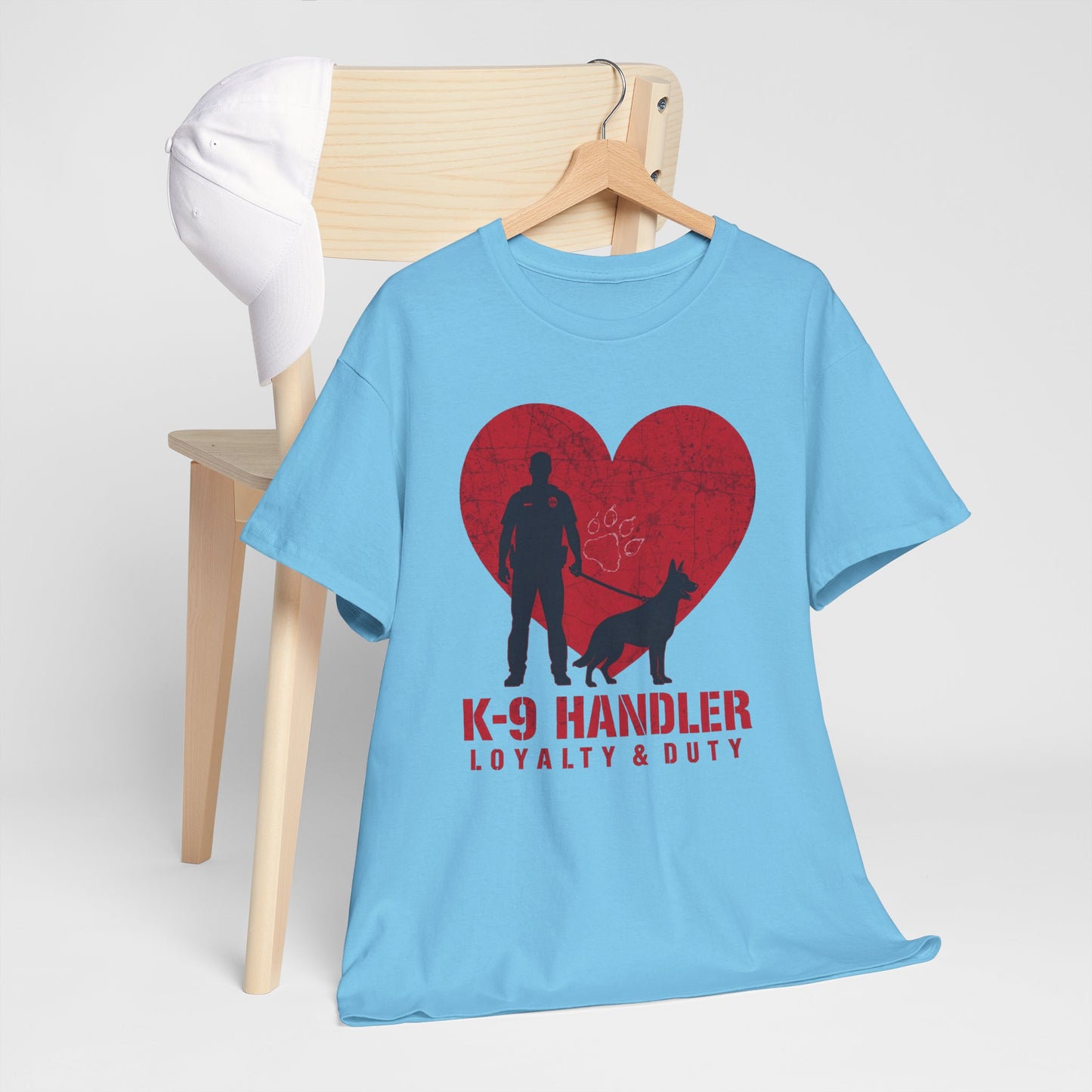 K-9 Handler Heavy Cotton Tee - Loyalty & Duty Shirt, Dog Lover Gift