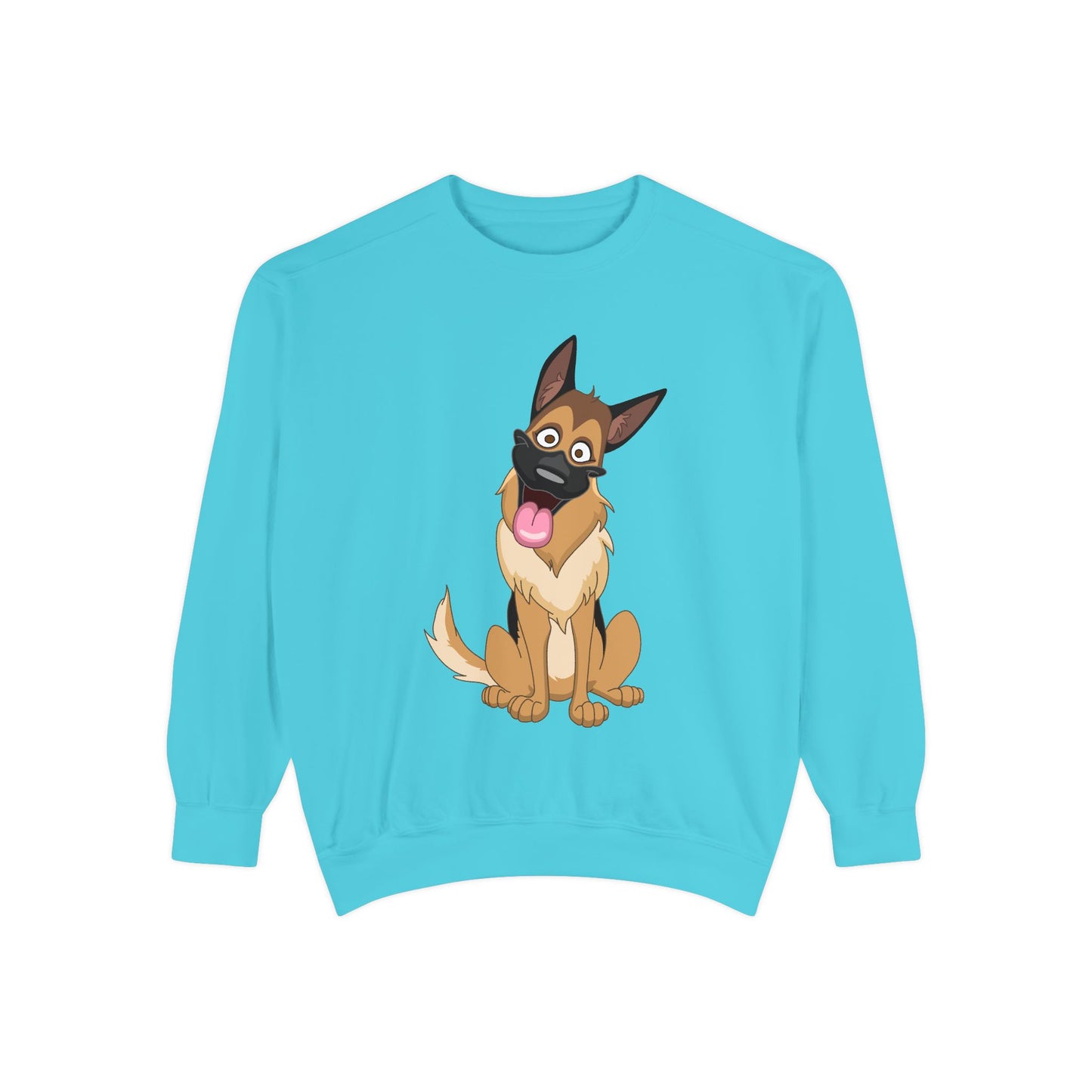 Funny Dog Cartoon Sweatshirt for Pet Lovers - Unisex Garment-Dyed Apparel