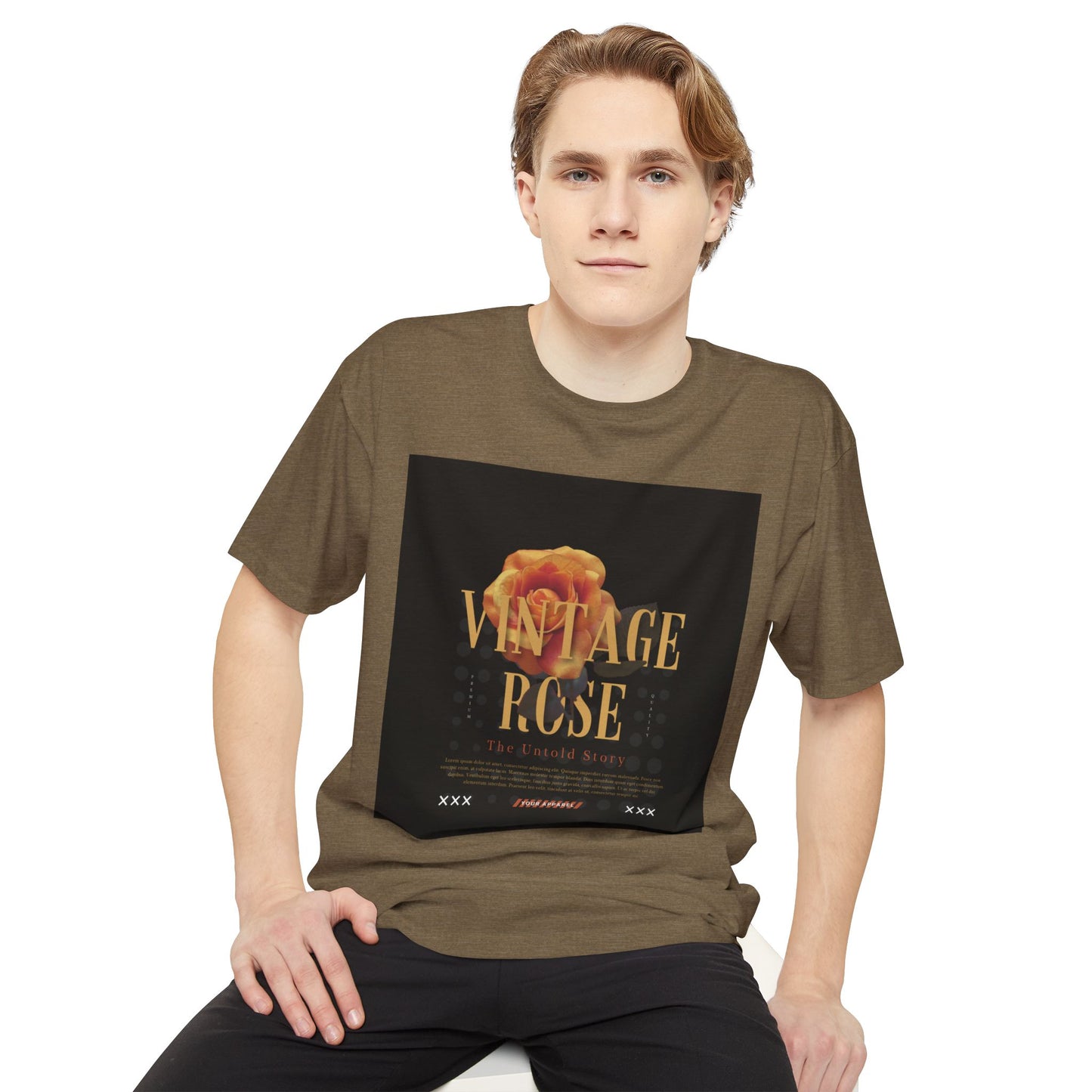 Vintage Rose Urban Tee, Trendy Graphic Tee, Casual Streetwear Shirt, Unisex Fashion Top, Perfect Gift for Art Lovers