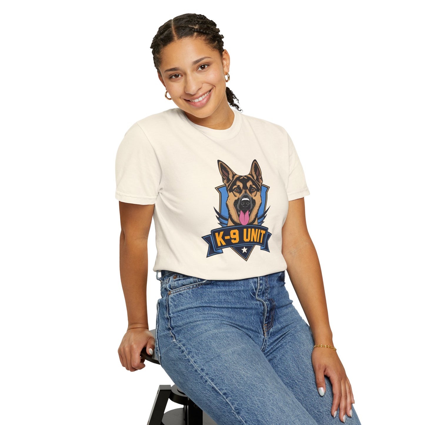 K-9 Unit Unisex Garment-Dyed T-shirt for Dog Lovers, Pet Owner Gift, Casual Wear
