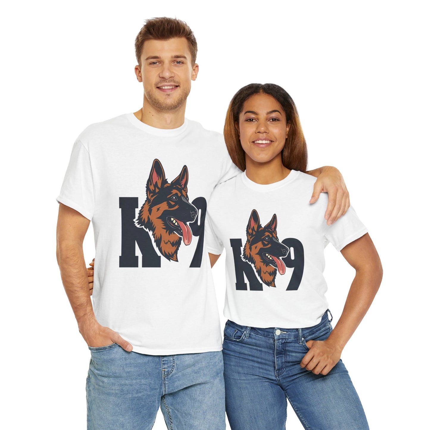 German Shepherd K9 Lover Unisex Heavy Cotton Tee | Dog Owner Gift, Dog Lover Apparel