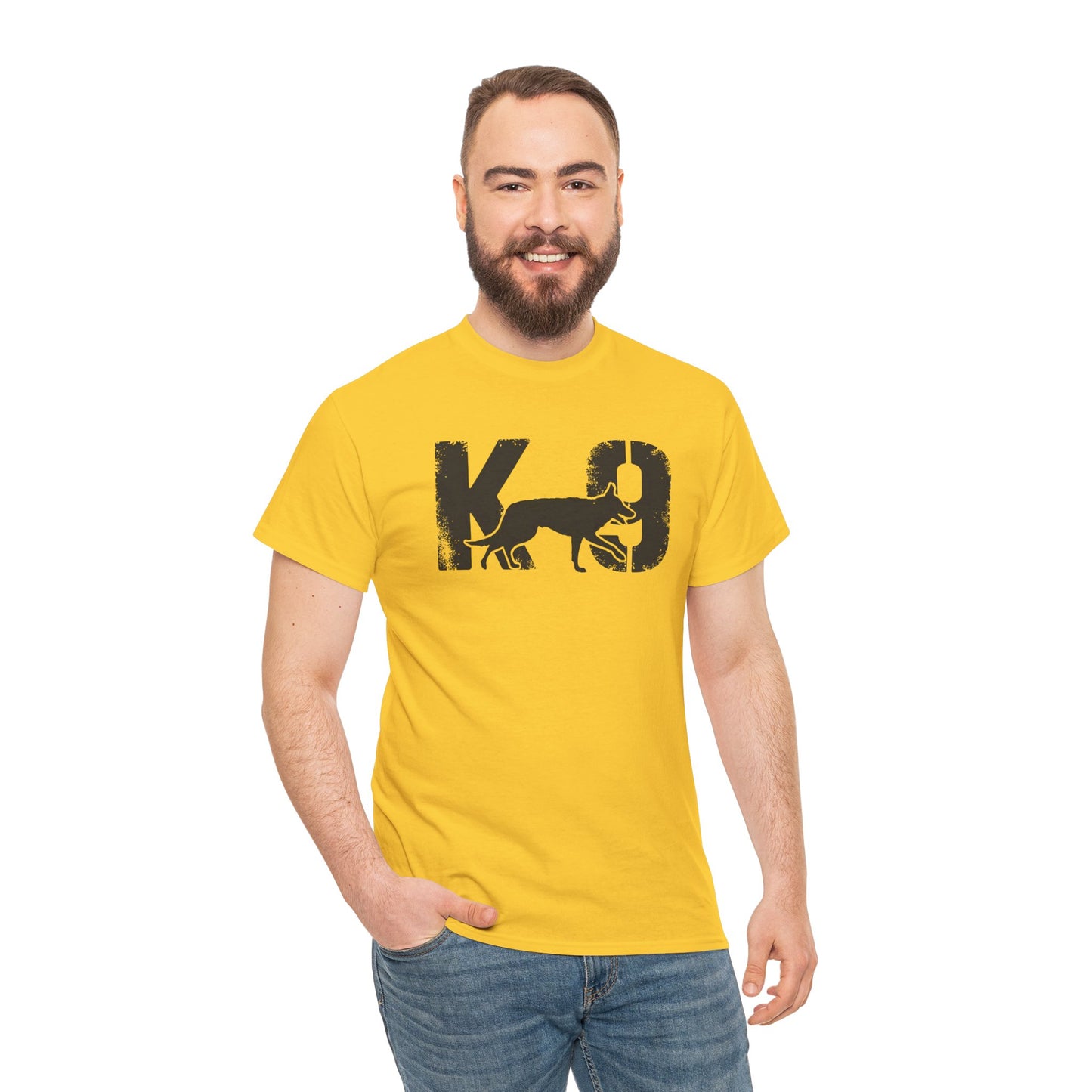 K-9 Dog Lover's Unisex Heavy Cotton Tee | T-Shirt for K-9 Handler | Dog Between K and 9 Design