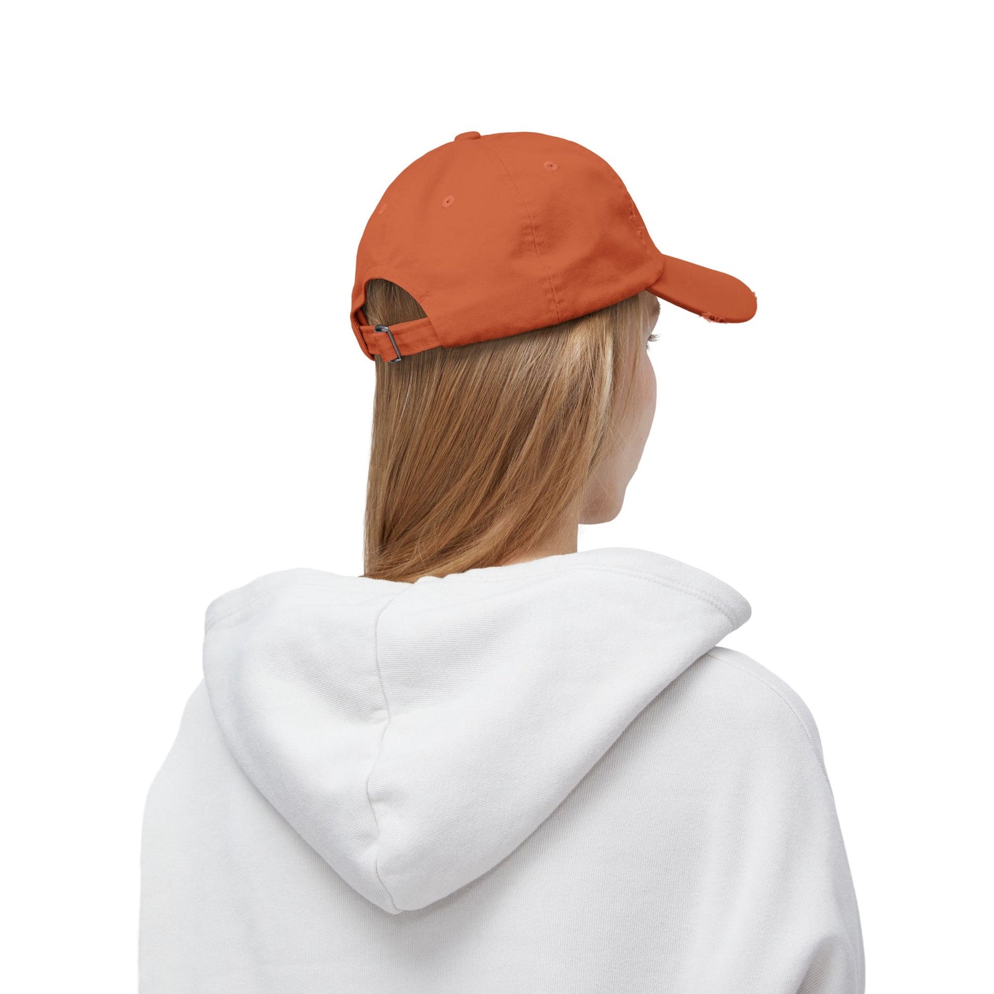 Unisex Distressed Cap Featuring a Trainer Leading German Shepherd, Dog Trainer Gift