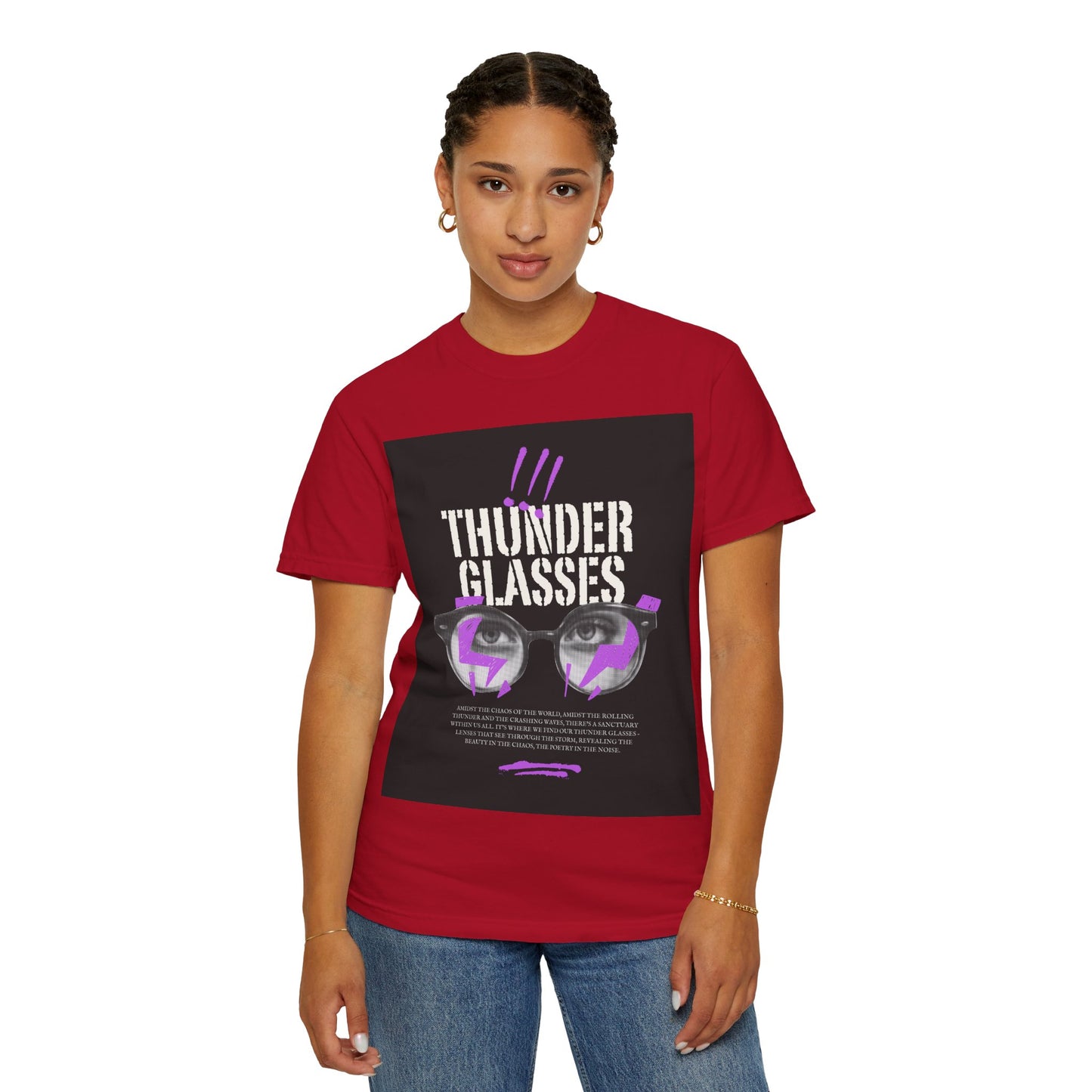 Thunder Glasses Unisex T-Shirt | Retro Graphic Tee for Music Lovers, Gift for Birthdays, Festivals, Unisex Style, Casual Wear