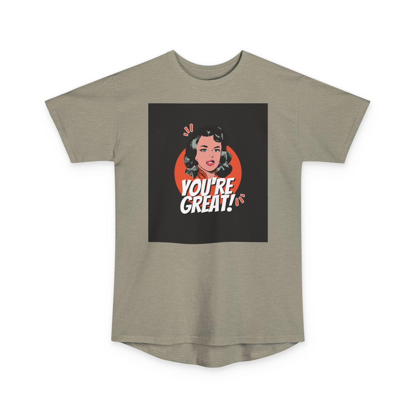 Unisex Long Body Urban Tee - "You're Great!" Graphic Tee, Casual Streetwear, Positive Affirmation Shirt, Gift for Friends, Everyday Style