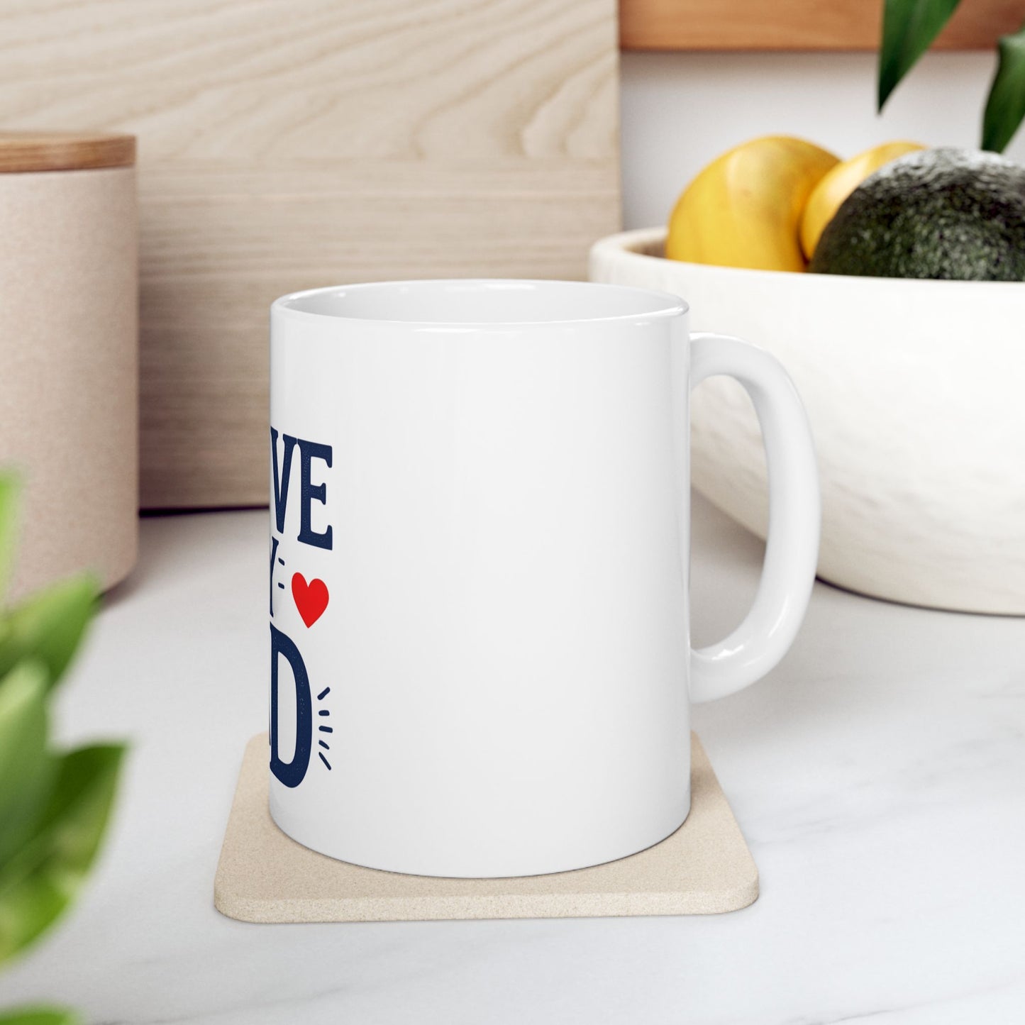 I Love My Dad Ceramic Mug - Perfect Gift for Father's Day, Birthday, Dad's Coffee Mug, Cute Dad Mug, Gifts for Him