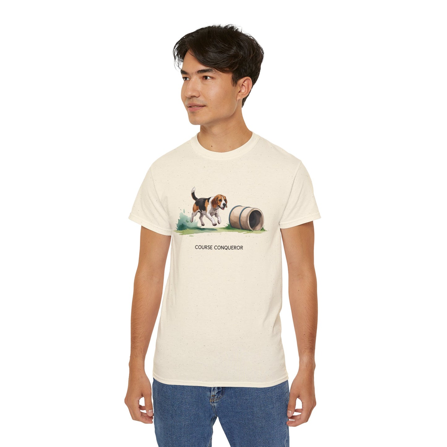 Dog Agility Tee - Course Conqueror | Beagle Graphic T-Shirt, Pet Enthusiast Gift, Animal Lover Apparel, Wearable Art for Dog Lovers