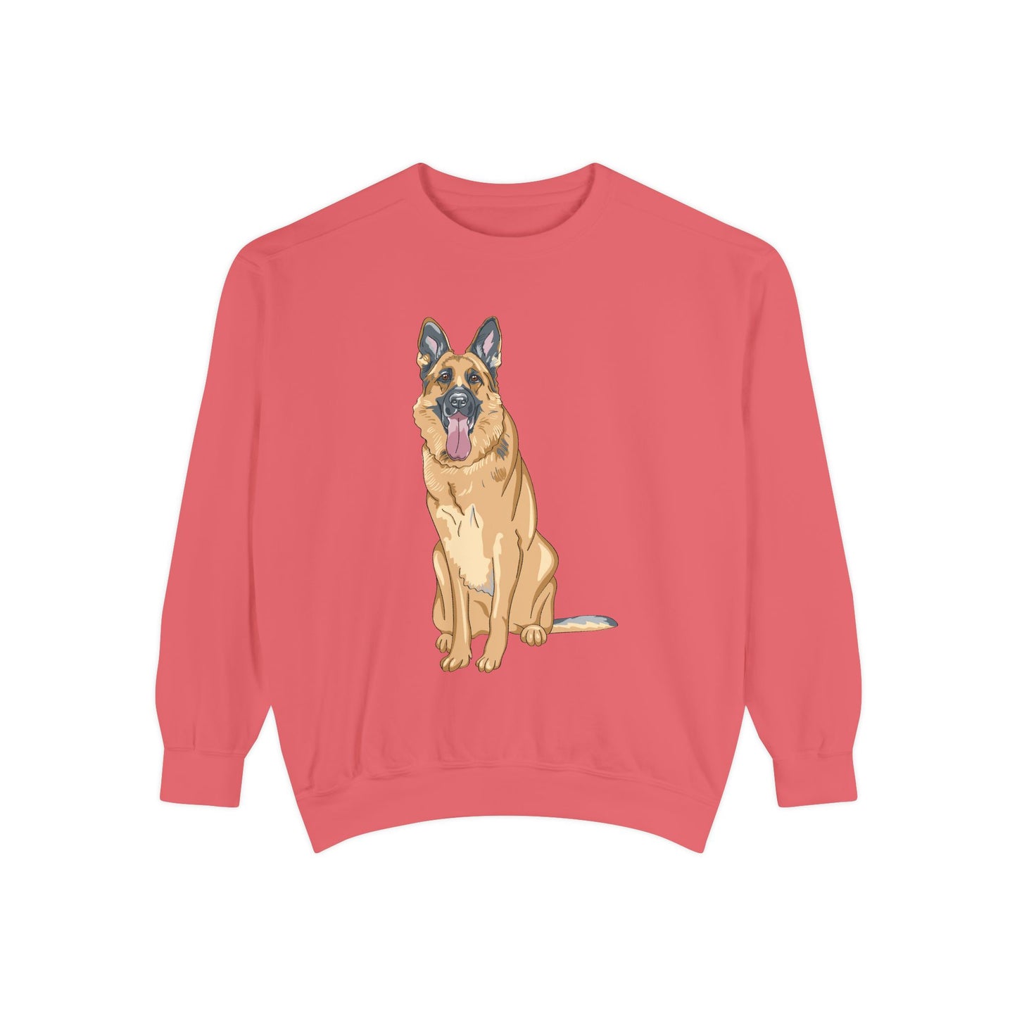 Unisex Dog Lover Sweatshirt With a Graphic of a German Shepherd Sloppily Standing