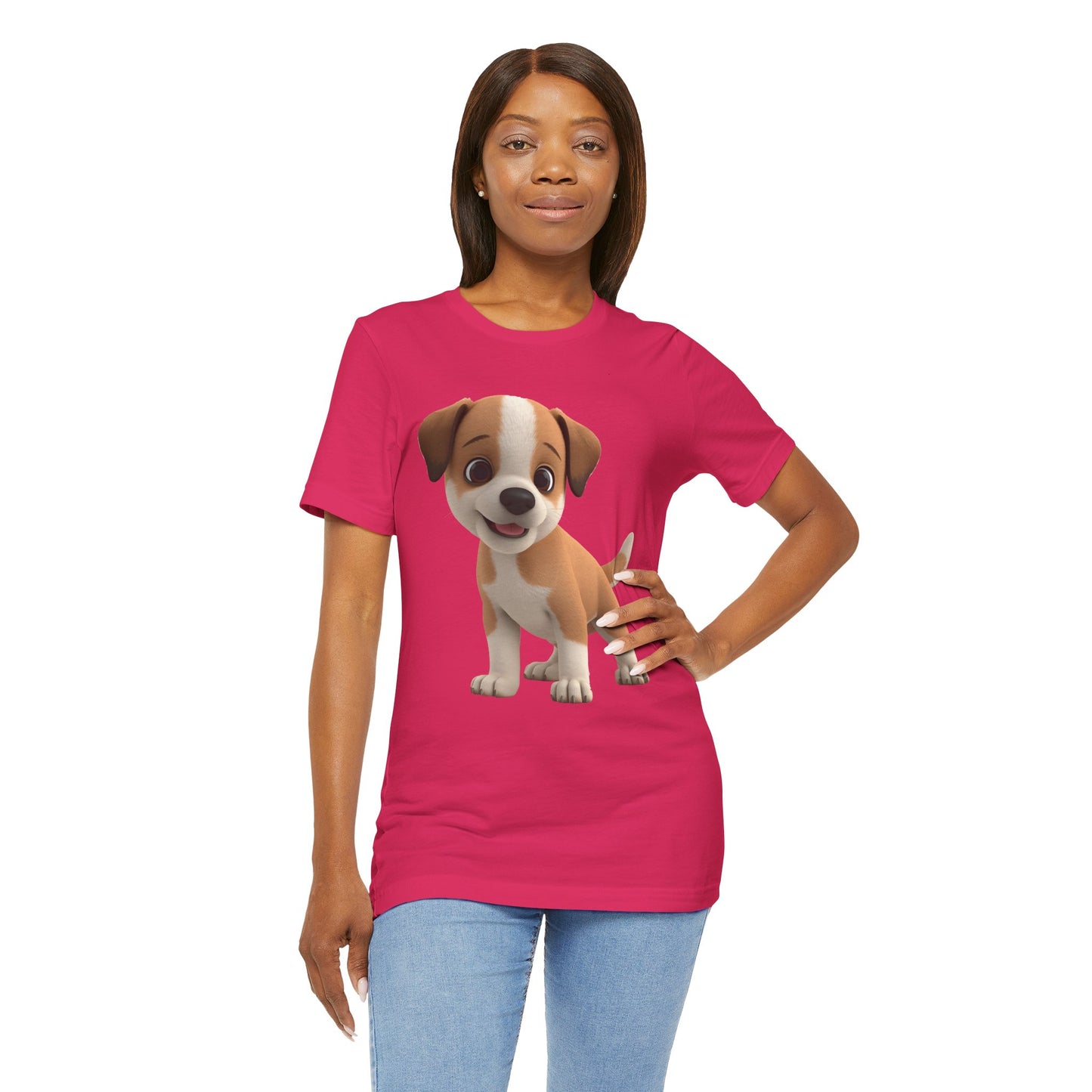 Cute Dog 3D Graphic Tee, Fun Animal Shirt, Dog Lover Gift, Playful Fashion Statement