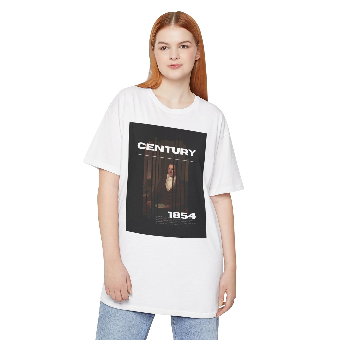 Urban Graphic Tee - Century 1854, Unisex Long Body Tee, Casual Streetwear, Perfect Gift for Art Lovers, Hipster Fashion