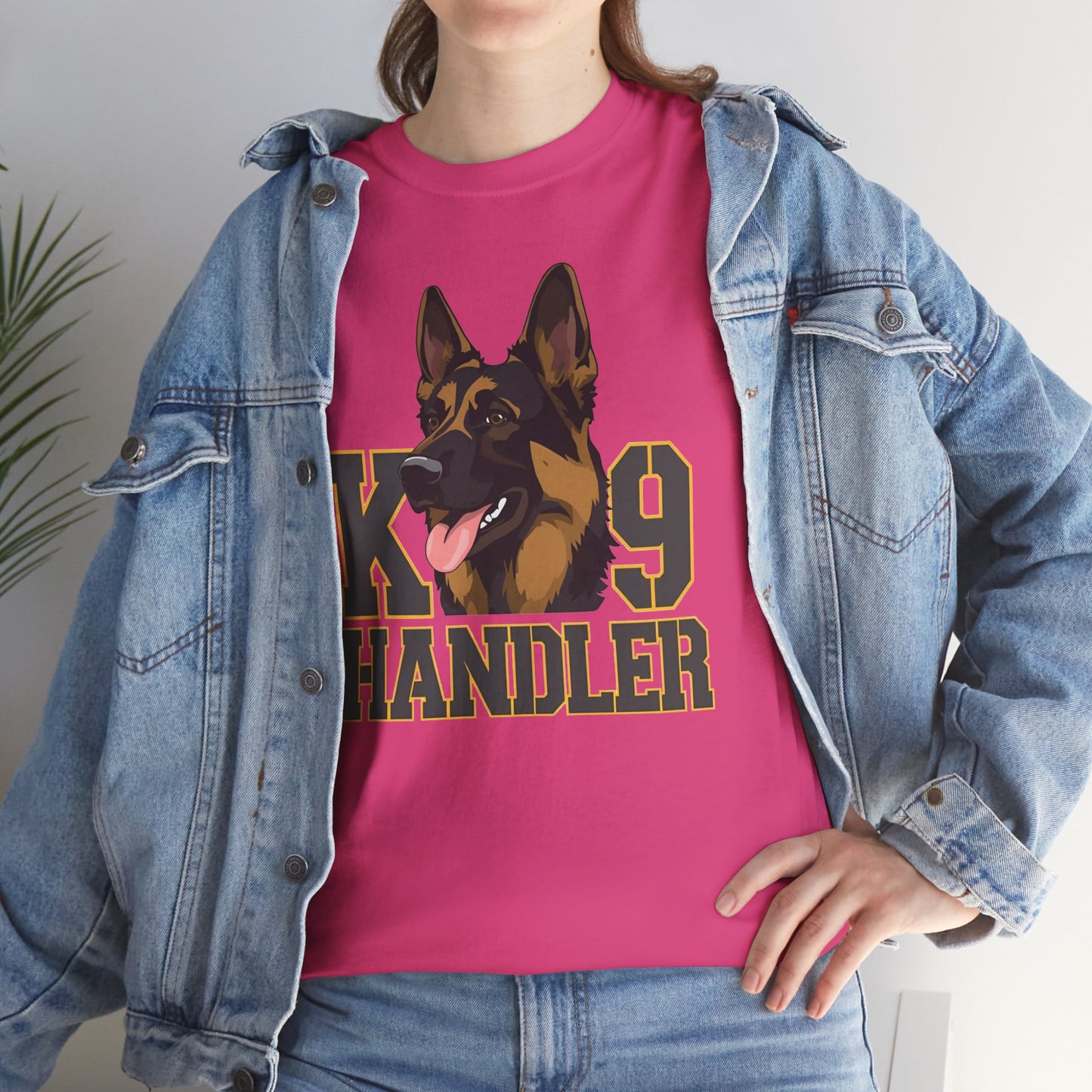 German Shepherd K9 Handler Tee, Perfect for Dog Lovers, Gift for Pet Owners, Unisex Cotton T-Shirt