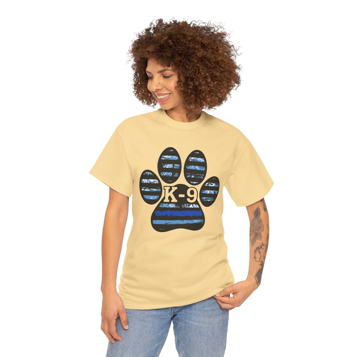 K-9 Paw Print Tee – Unisex Cotton Tee for Dog Lovers, Pet Owners, Animal Rescue Supporters