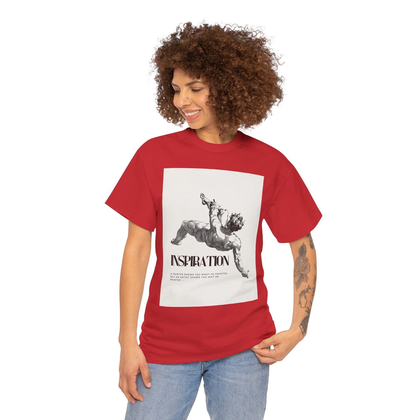 Inspiration Unisex Heavy Cotton Tee, Motivational Shirt, Gift for Artists, Casual Wear, Quote T-Shirt, Birthday Gift