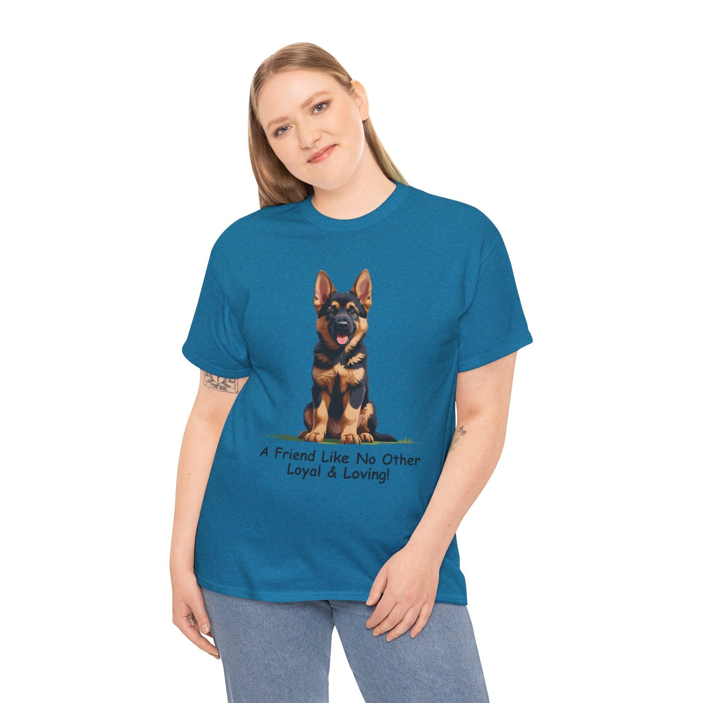 Adorable German Shepherd Puppy Lover Tee: A Friend Like No Other, Dog Owner Gift, Dog Mom Shirt, Gifts for Animal Lovers, Unisex Cotton T-shirt
