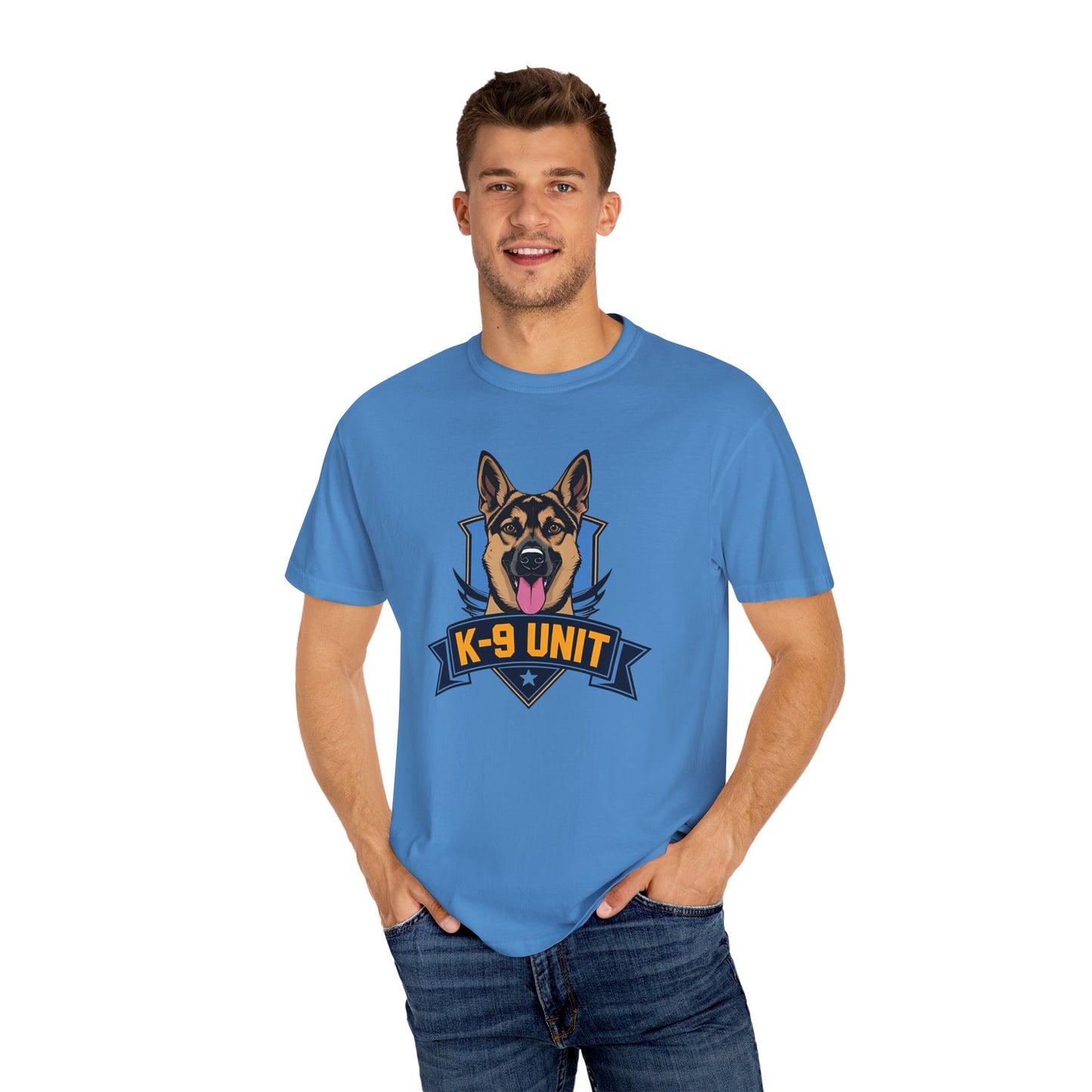 K-9 Unit Unisex Garment-Dyed T-shirt for Dog Lovers, Pet Owner Gift, Casual Wear