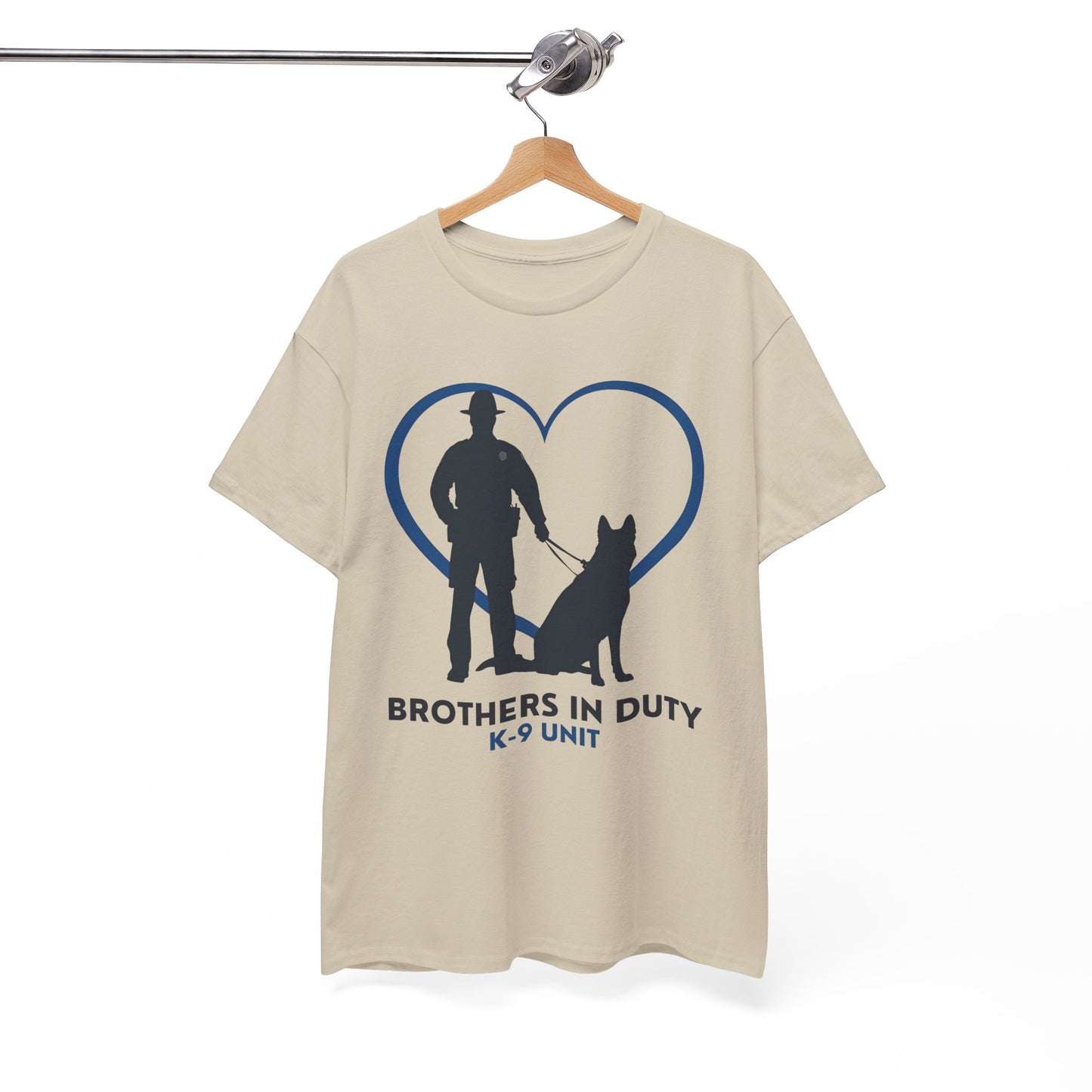Heartfelt K-9 Unit Tee - Brothers In Duty | Police Officer Gift, Dog Lover Shirt, Law Enforcement Apparel