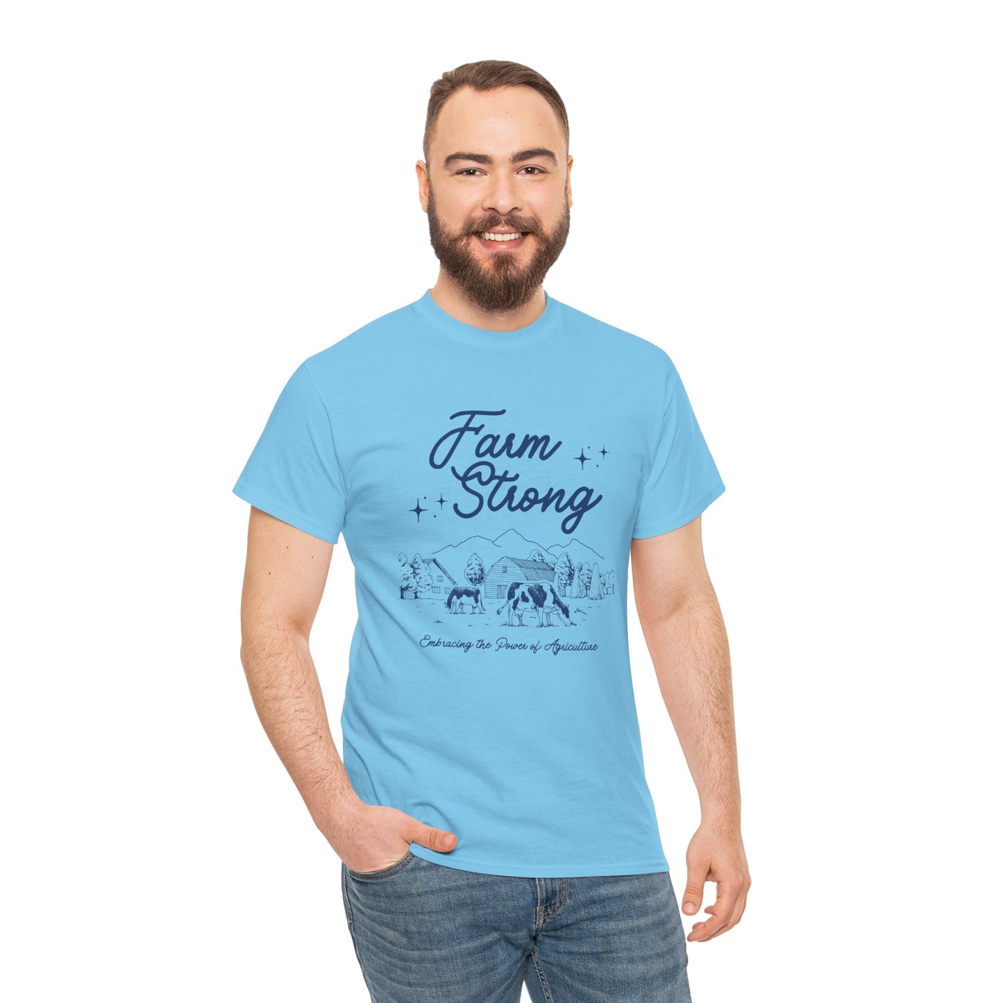 Farm Strong Unisex Cotton Tee - Embracing the Power of Agriculture, Motivational Shirt, Inspirational Tee