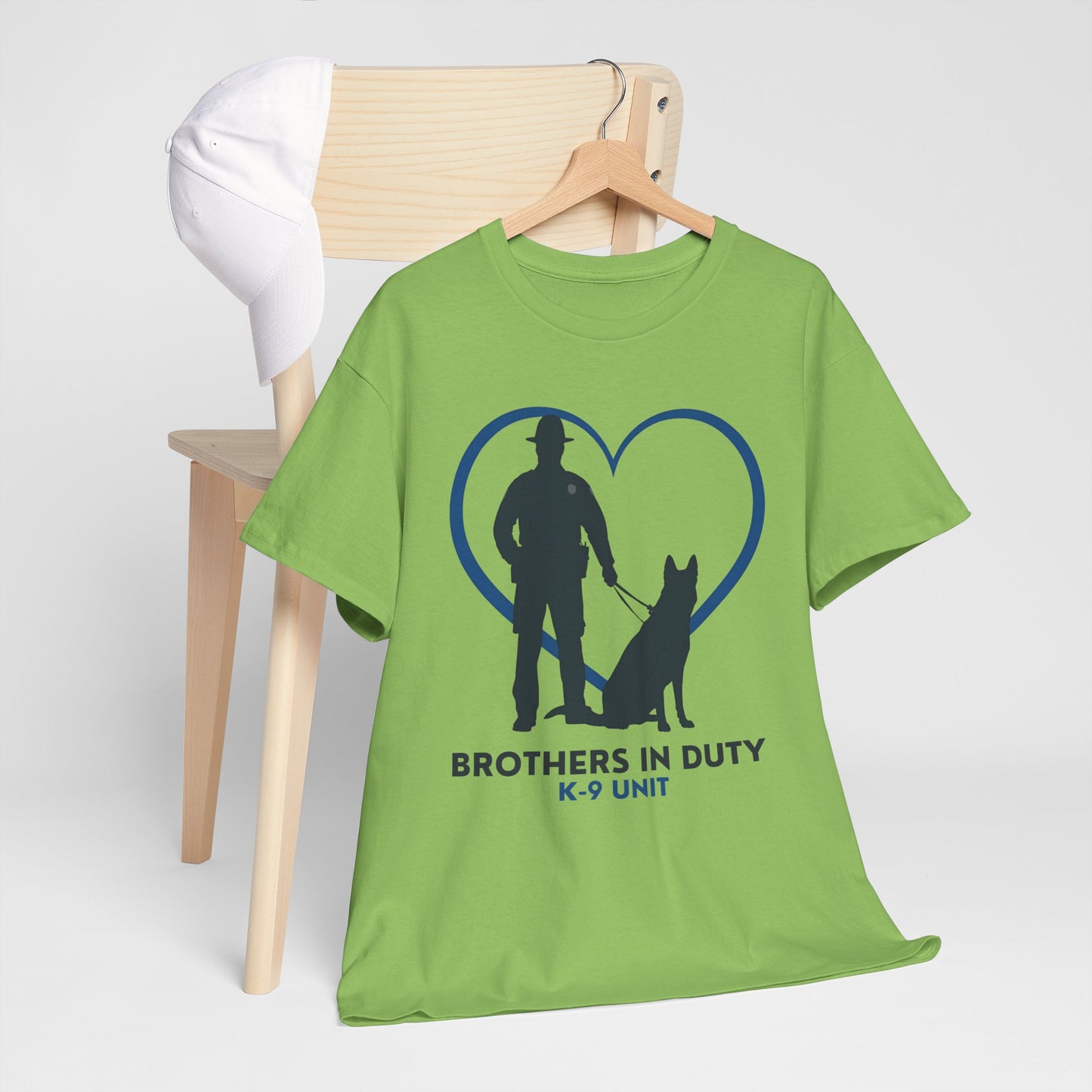 Heartfelt K-9 Unit Tee - Brothers In Duty | Police Officer Gift, Dog Lover Shirt, Law Enforcement Apparel