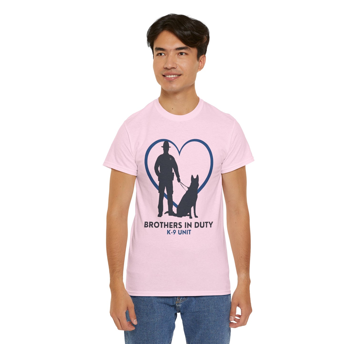Heartfelt K-9 Unit Tee - Brothers In Duty | Police Officer Gift, Dog Lover Shirt, Law Enforcement Apparel