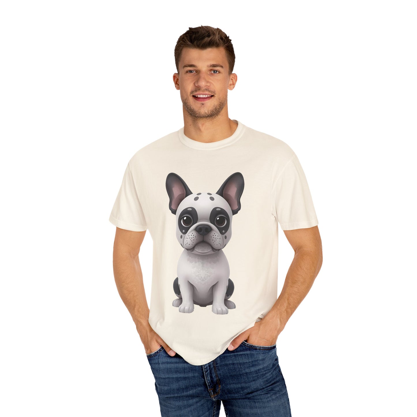 Cute 3D Design French Bulldog Unisex T-shirt, Animal Lover Gift