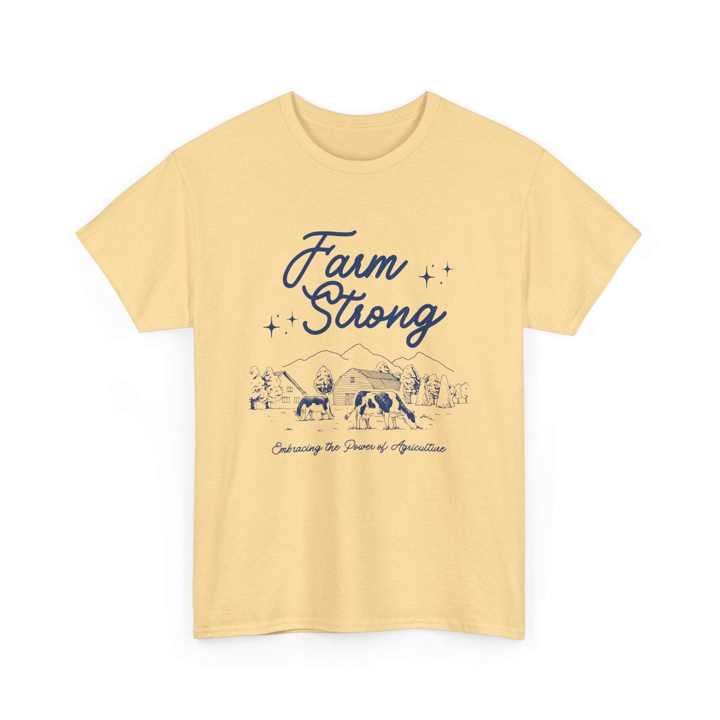 Farm Strong Unisex Cotton Tee - Embracing the Power of Agriculture, Motivational Shirt, Inspirational Tee