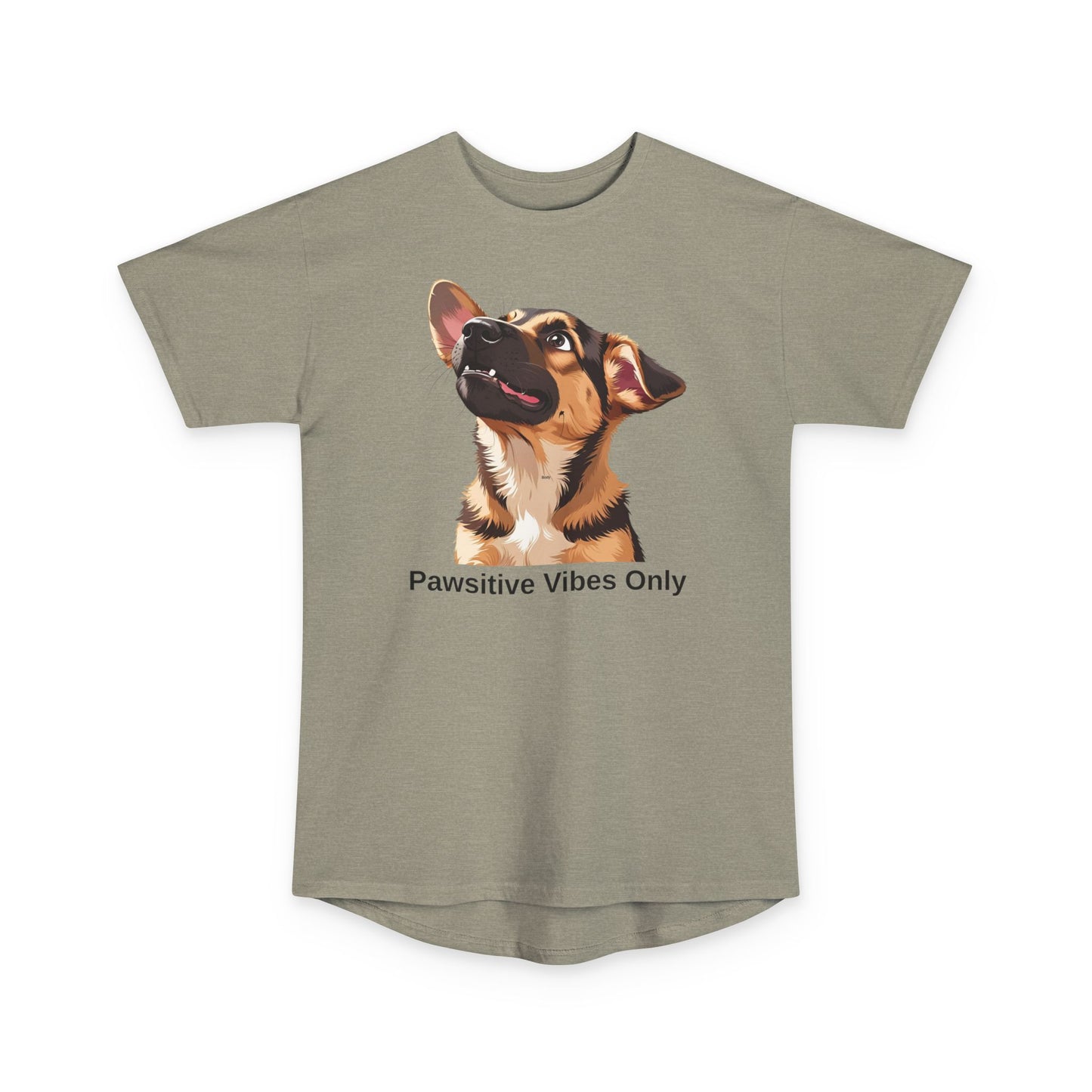 Pawsitive Vibes Only German Shepherd Puppy Urban Tee, Dog Lover Shirt, Casual Everyday Wear, Gift for Animal Lovers, Unique Graphic Tee