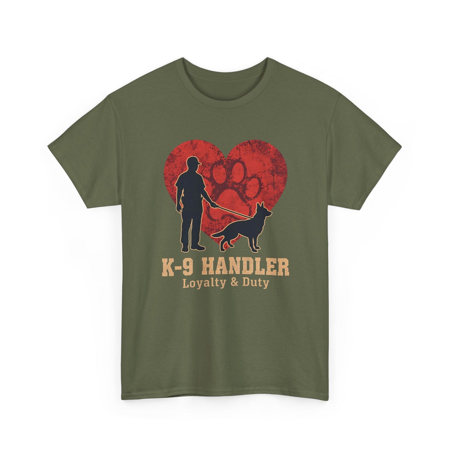 K-9 Handler Heart Tee - Loyalty & Duty, Dog Lover Gift, Pet Owner Apparel