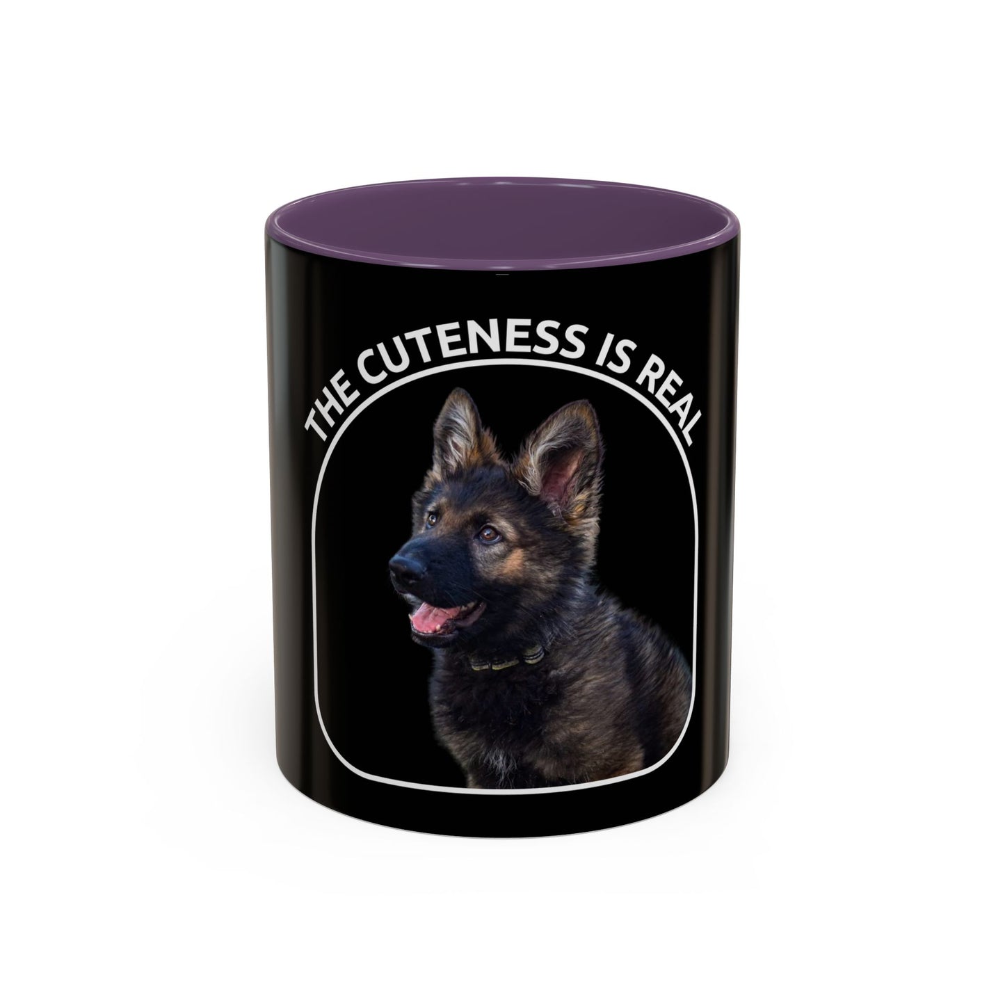 Accent Coffee Dog Lover Mug With a German Shepherd Puppy and Caption The Cuteness Is Real