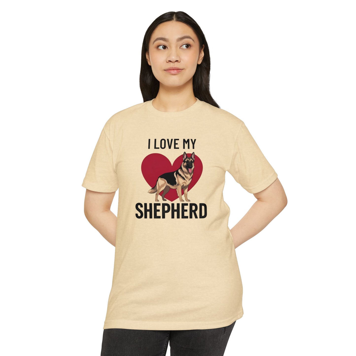 I Love My German Shepherd T-Shirt, Dog Lover Shirt, Pet Owner Tee, Animal Lover Gift, Birthday Gift for Dog Owners, Casual Wear