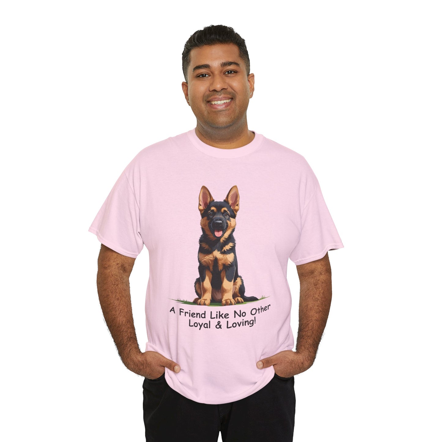 Adorable German Shepherd Puppy Lover Tee: A Friend Like No Other, Dog Owner Gift, Dog Mom Shirt, Gifts for Animal Lovers, Unisex Cotton T-shirt